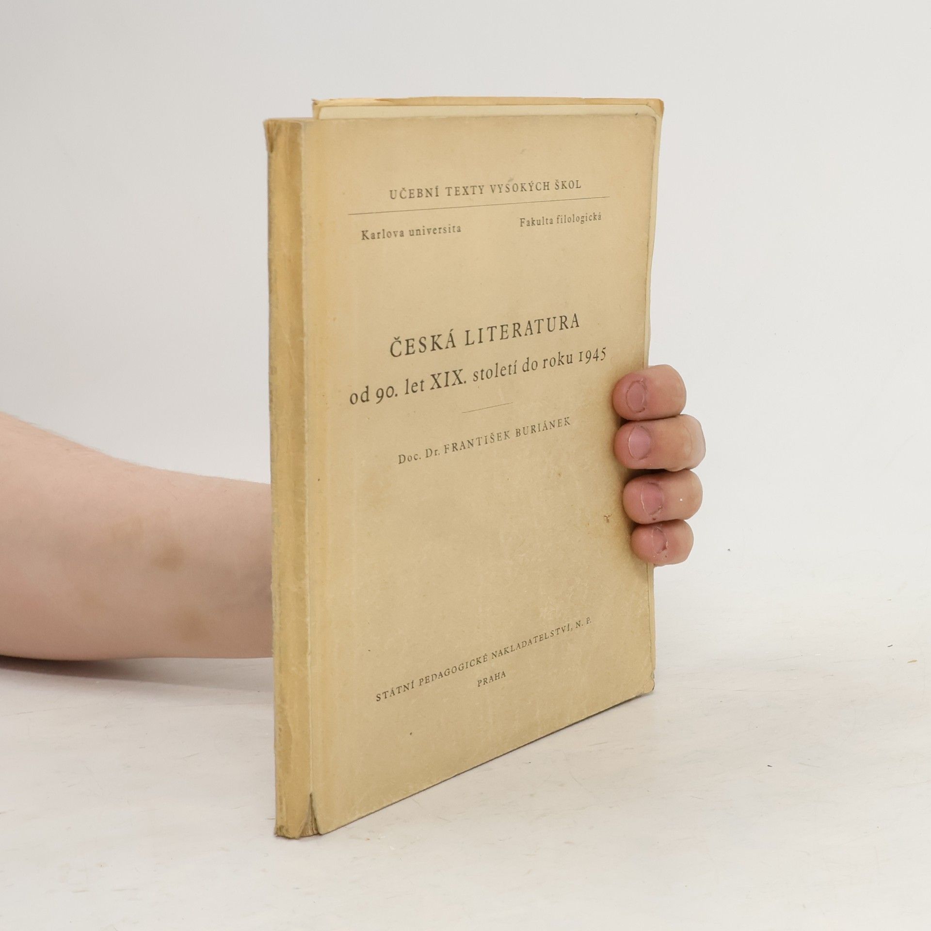 František Buriánek Česká literatura od 90. let 19. století do roku 1945