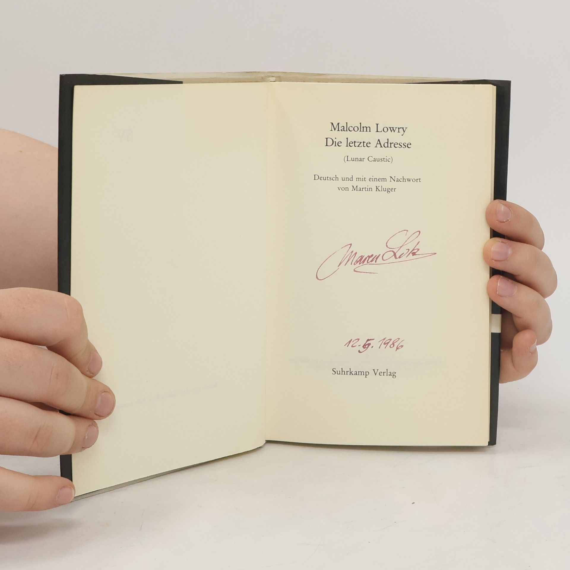 Malcolm Lowry Die letzte Adresse