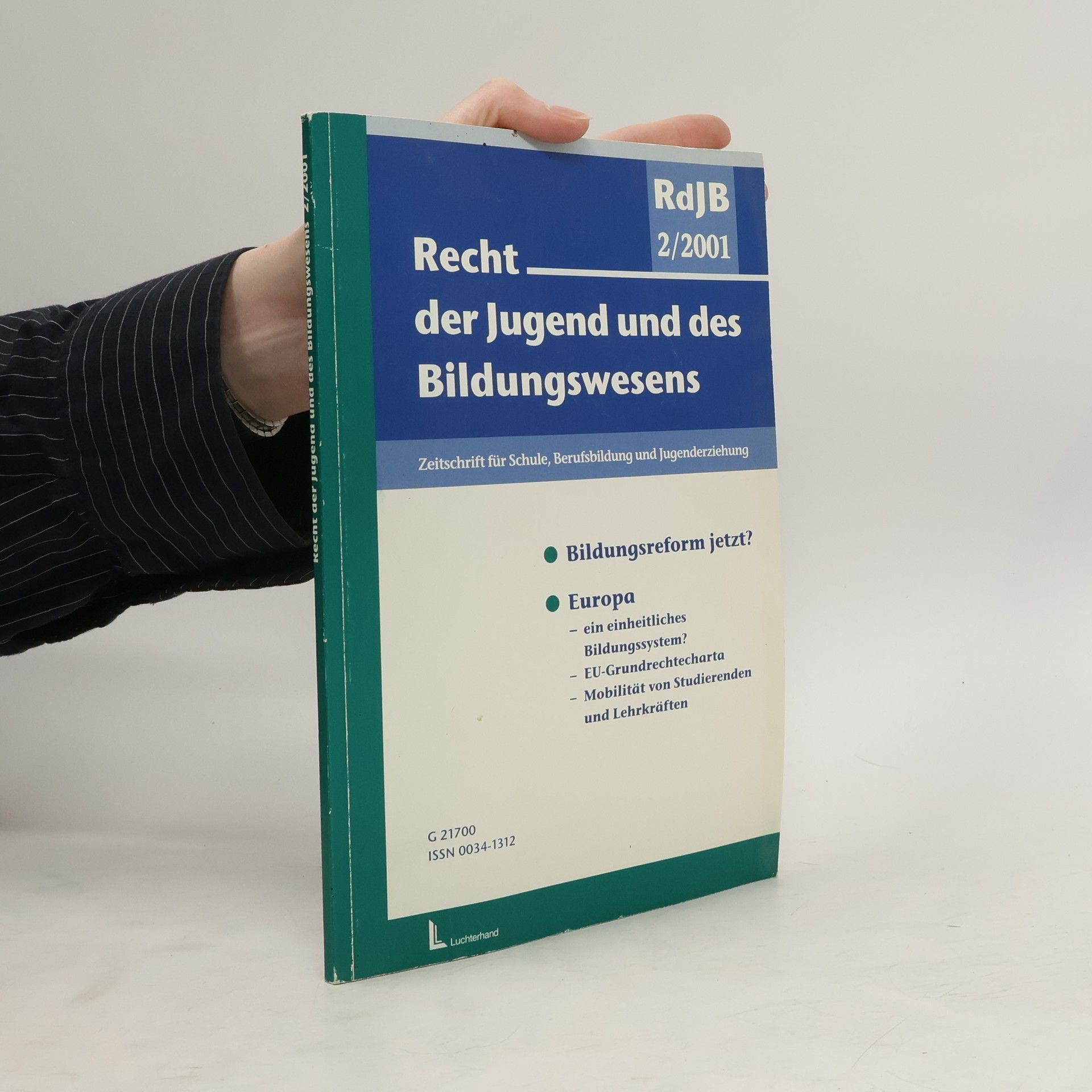 Collectif d'auteurs Recht der Jugend und des Bildungswesens 2/2001