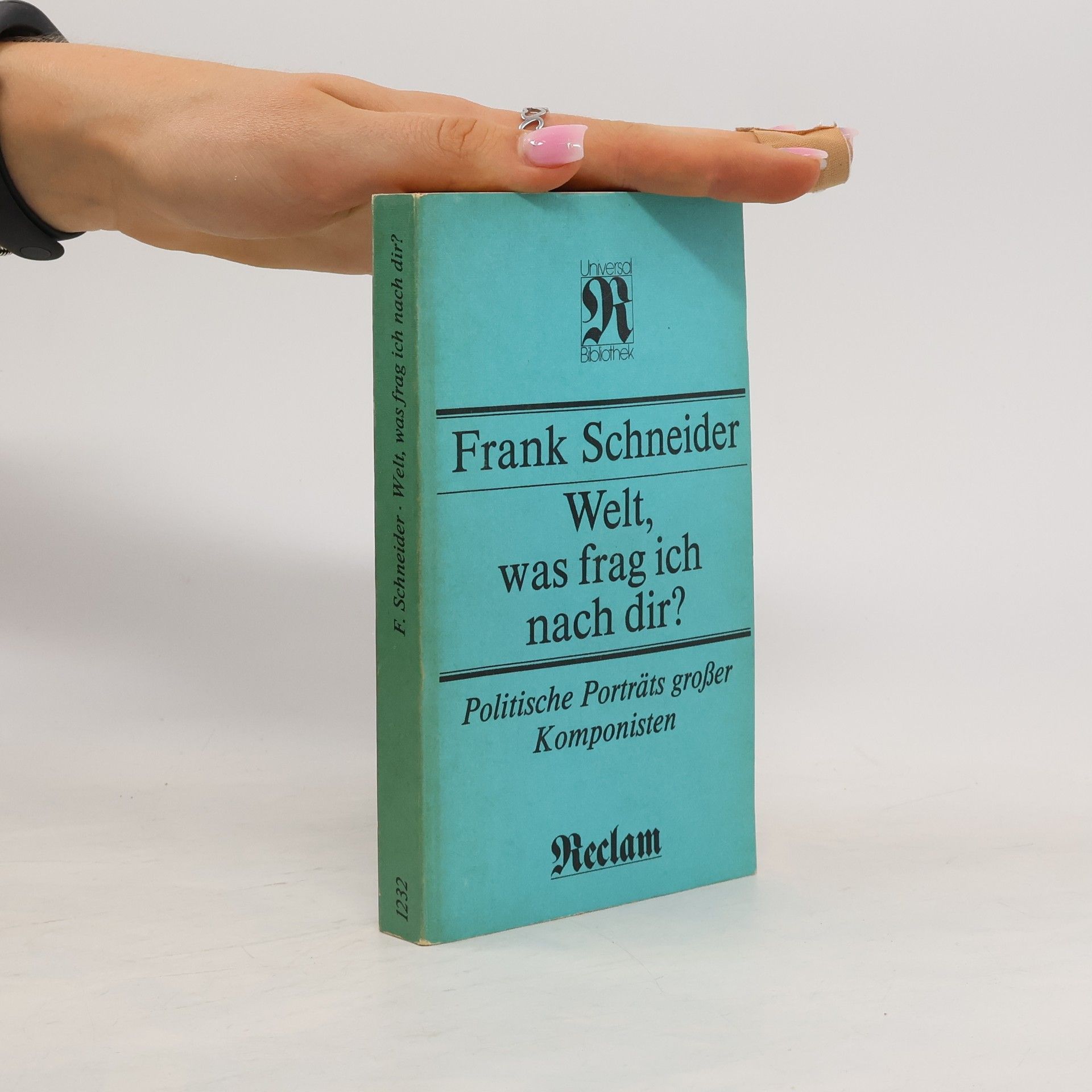 Frank Schneider Welt, was frag ich nach dir?