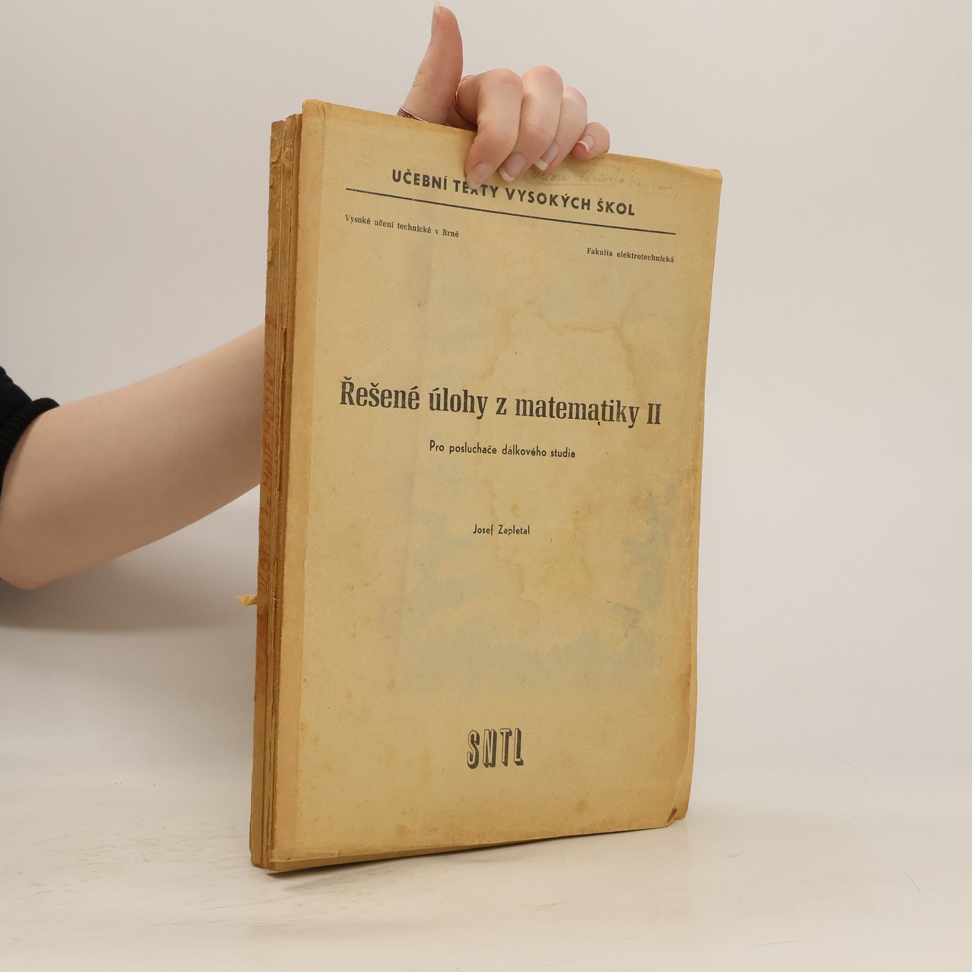 Josef Zapletal Řešené úlohy z matematiky II.