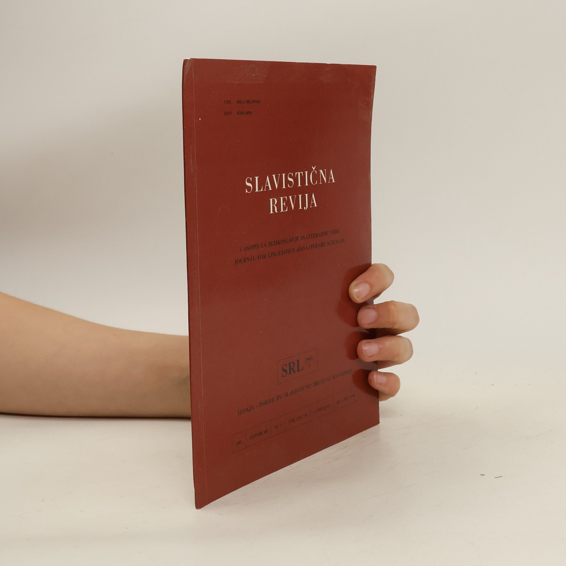 J. Toporišič Slavistična Revija