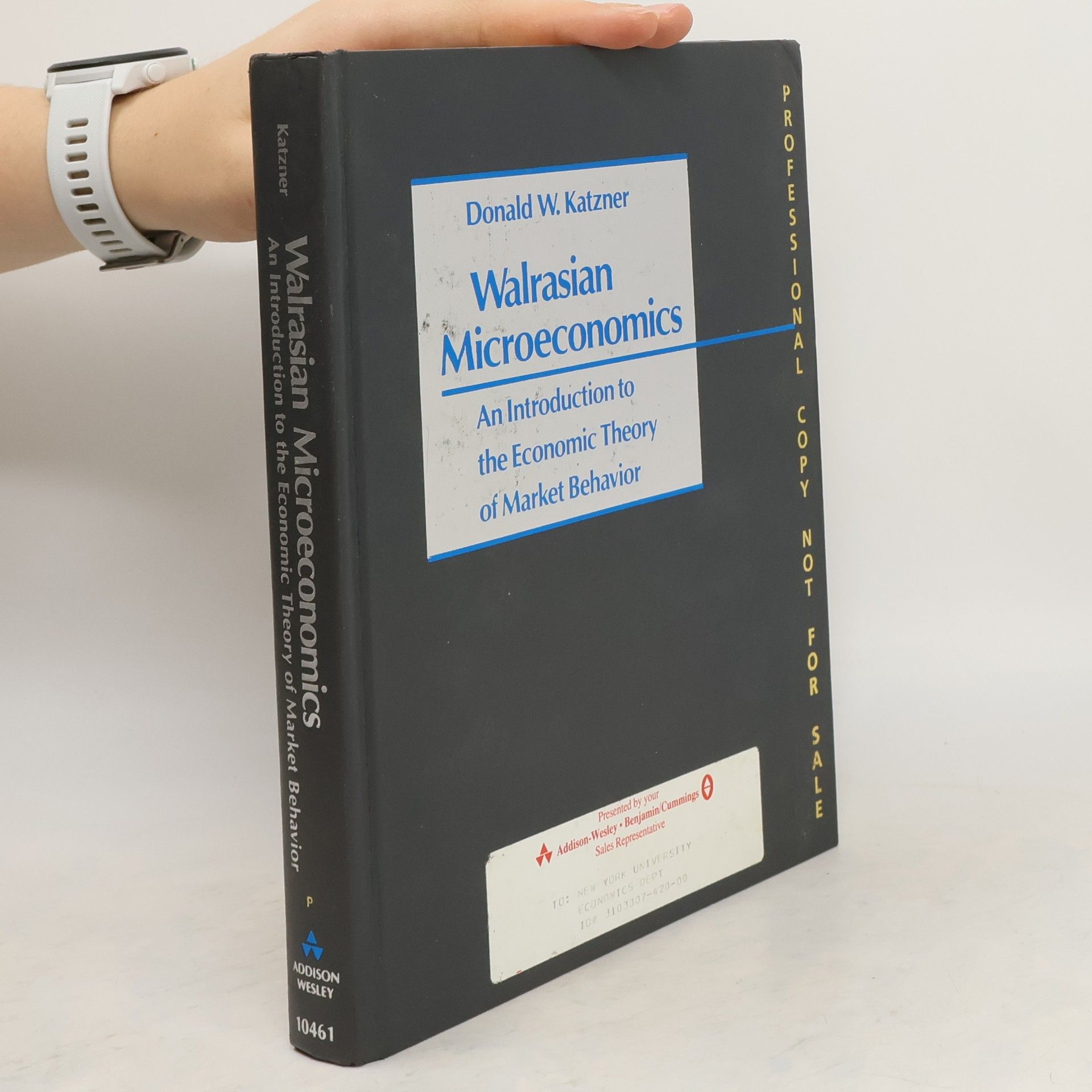 Donald W Katzner Walrasian microeconomics