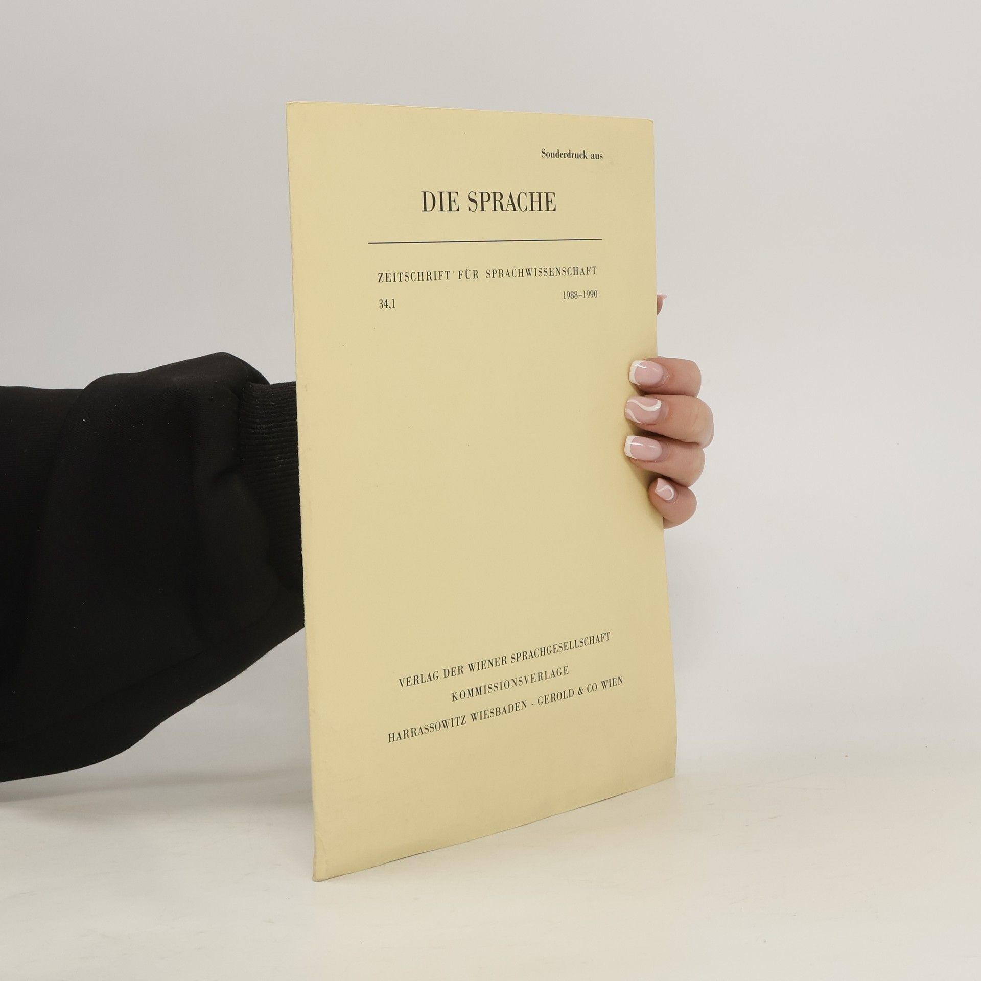 Collective Die Sprache. Zeitschrift für Sprachwissenschaft 34,1