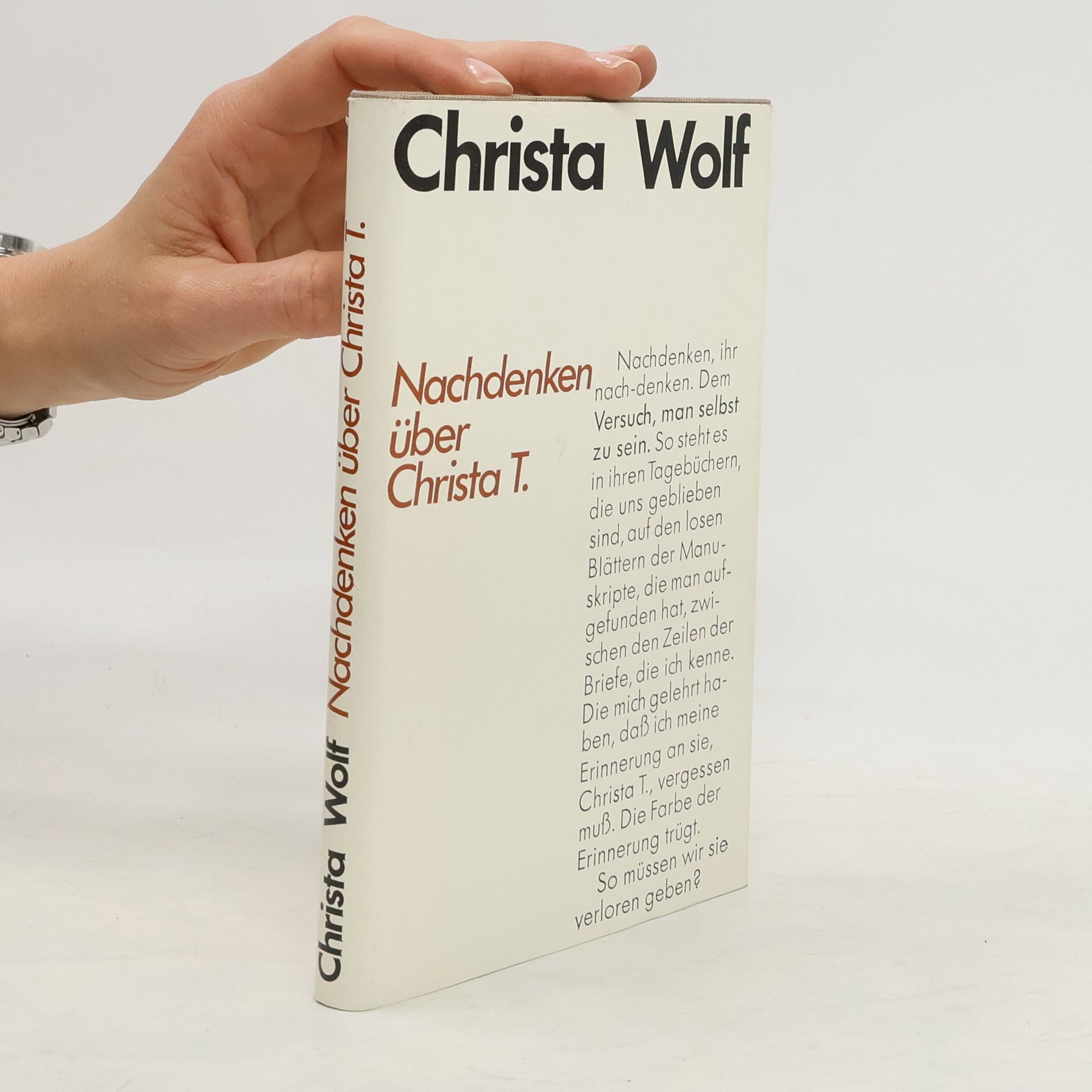 Christa Wolf Nachdenken über Christa T.
