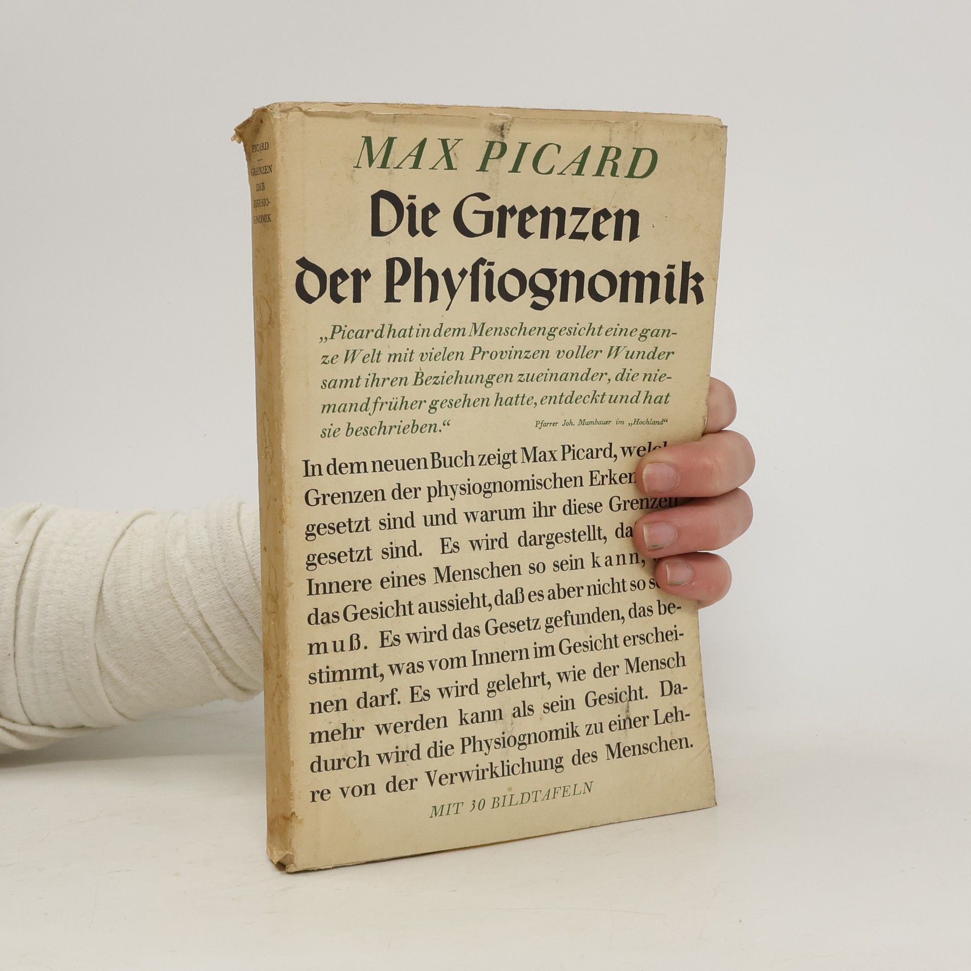 Max Picard Die Grenzen der Physiognomik