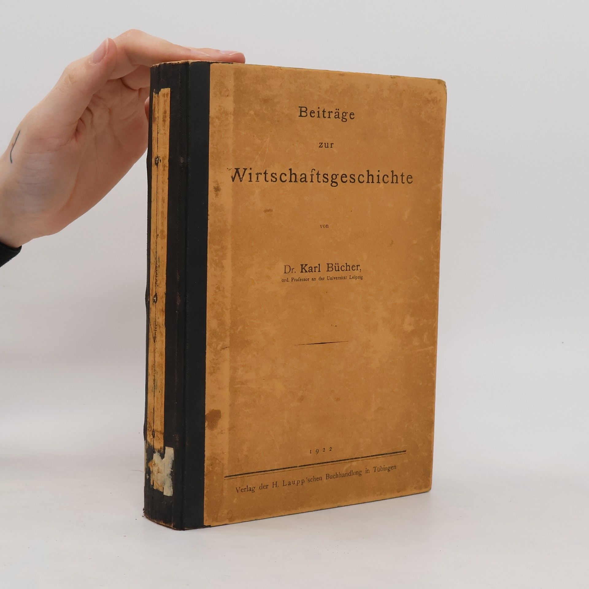 Karl Bücher Beiträge zur Wirtschaftsgeschichte