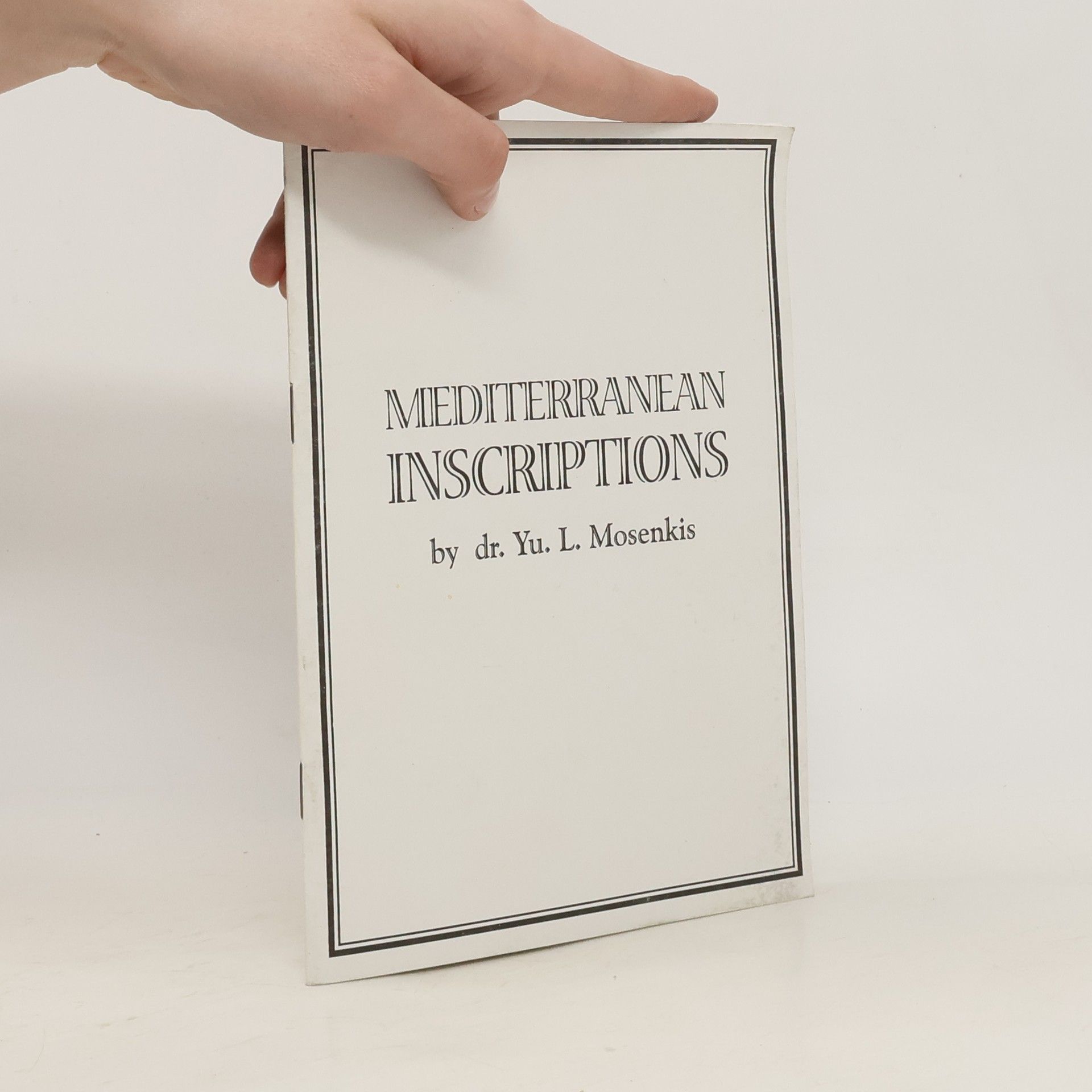 Yu. L. Mosenkis Mediterranean Inscriptions