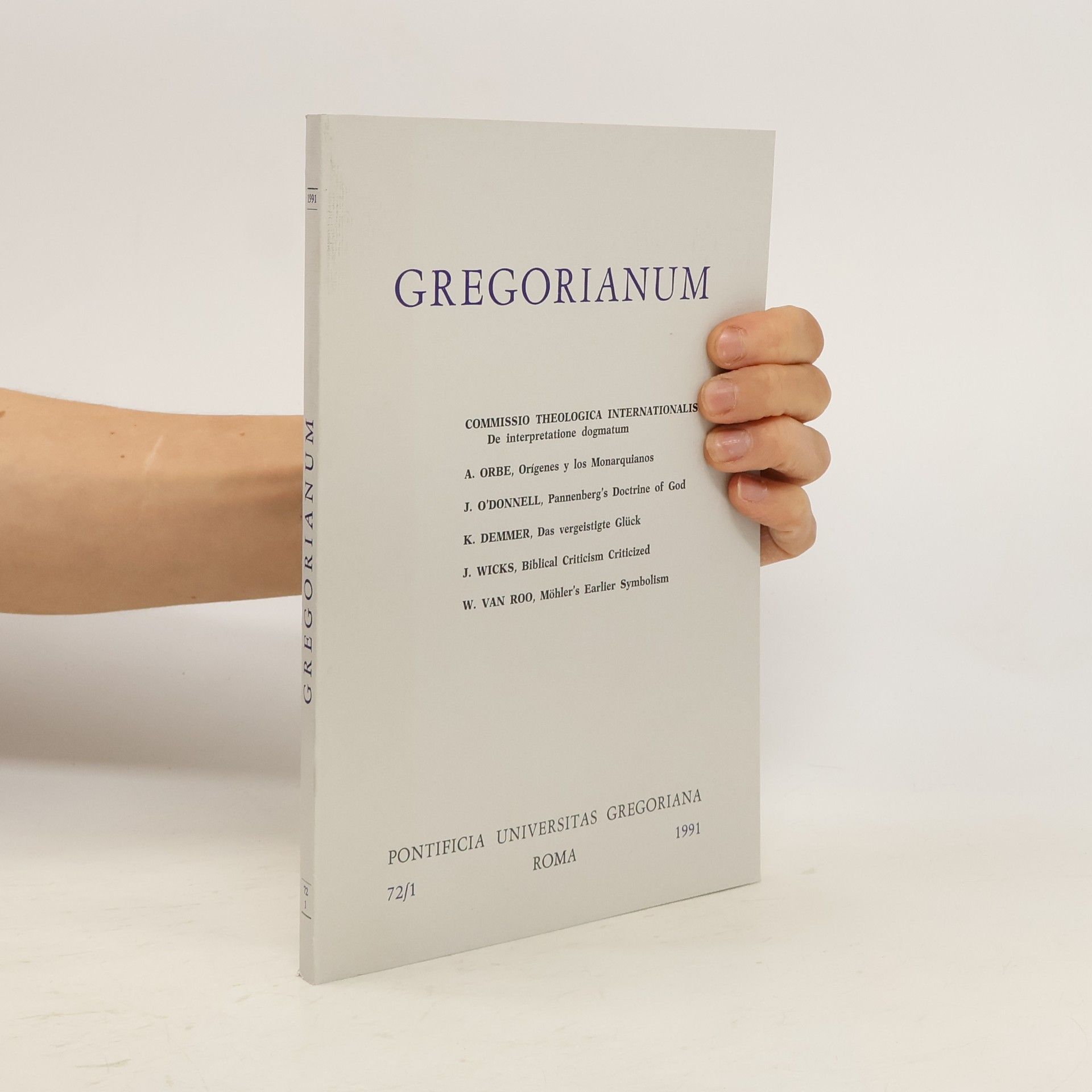 Collectif d'auteurs Gregorianum 72/1
