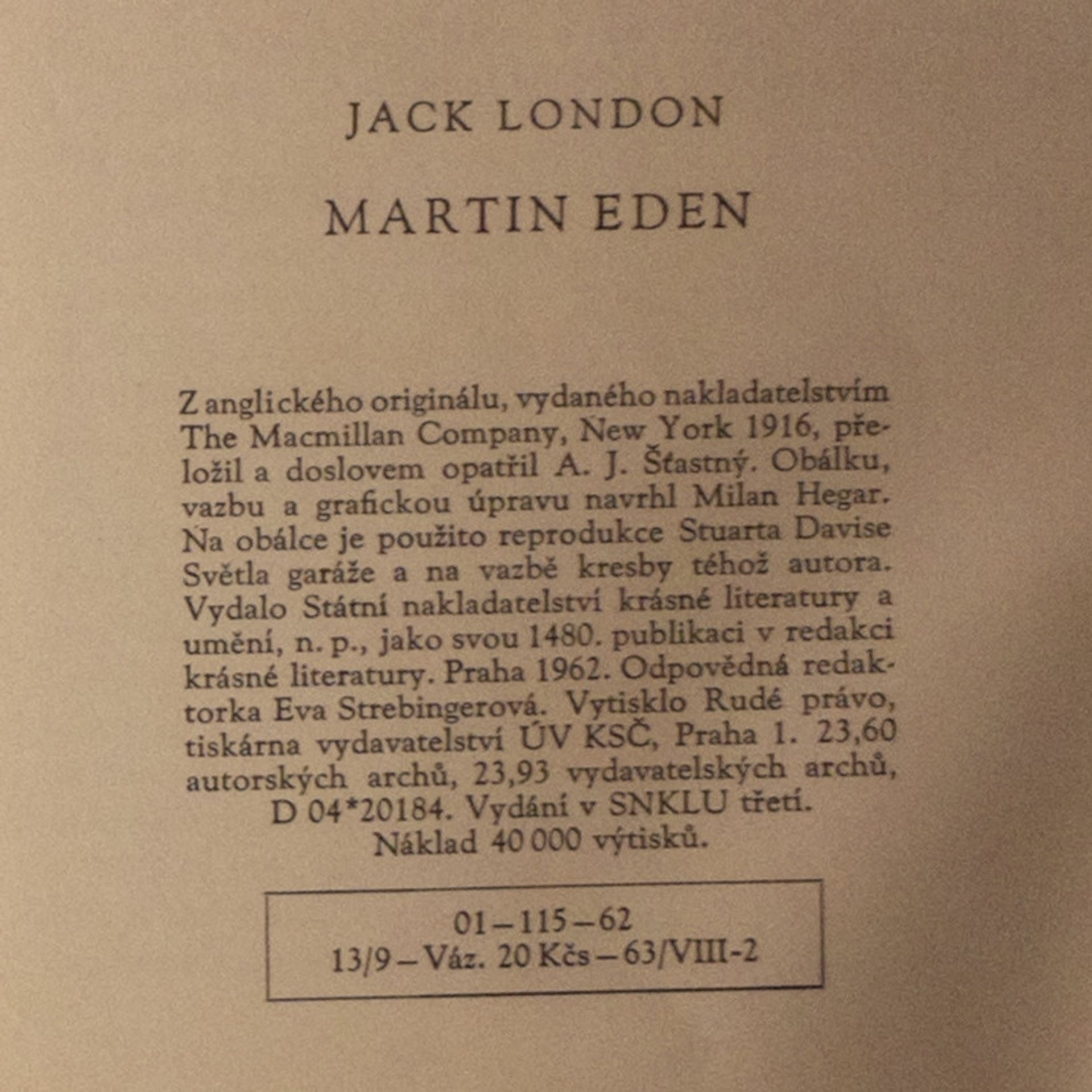 Jack London Martin Eden