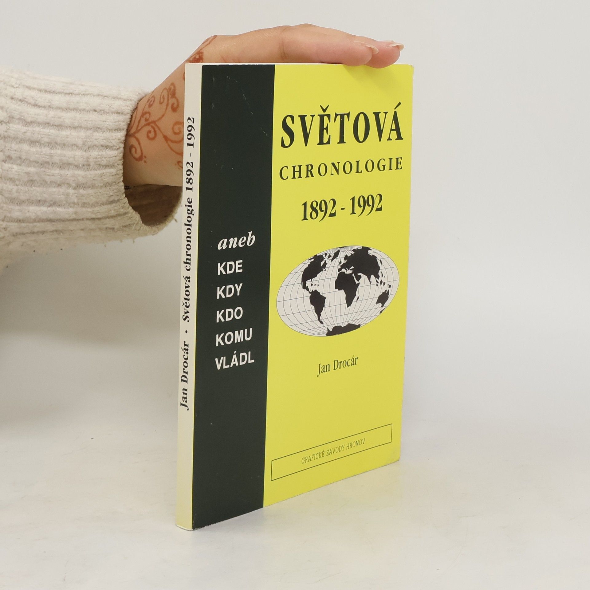 Jan Drocár Světová chronologie 1892-1992