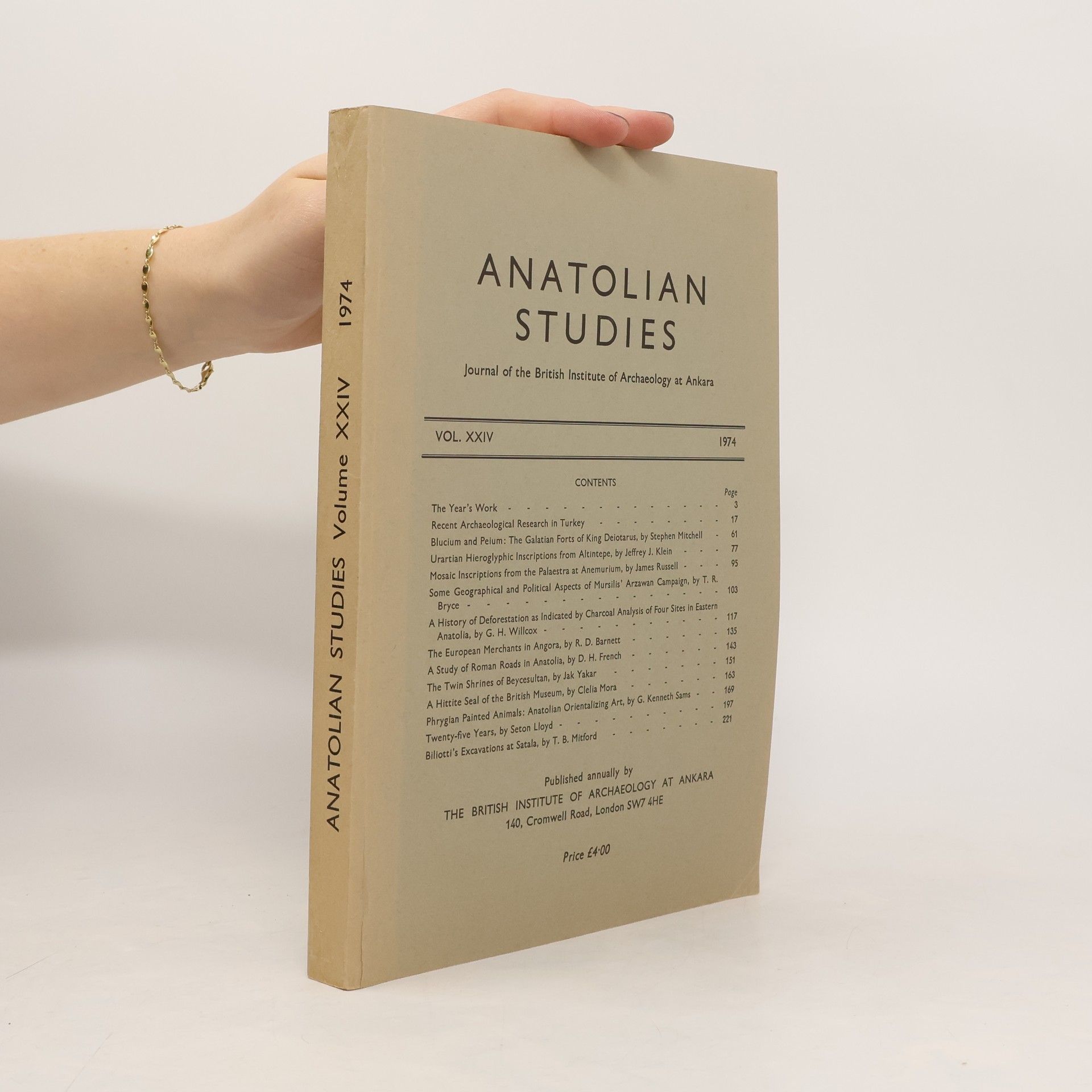 kolektiv Anatolian Studies Vol. XXIV