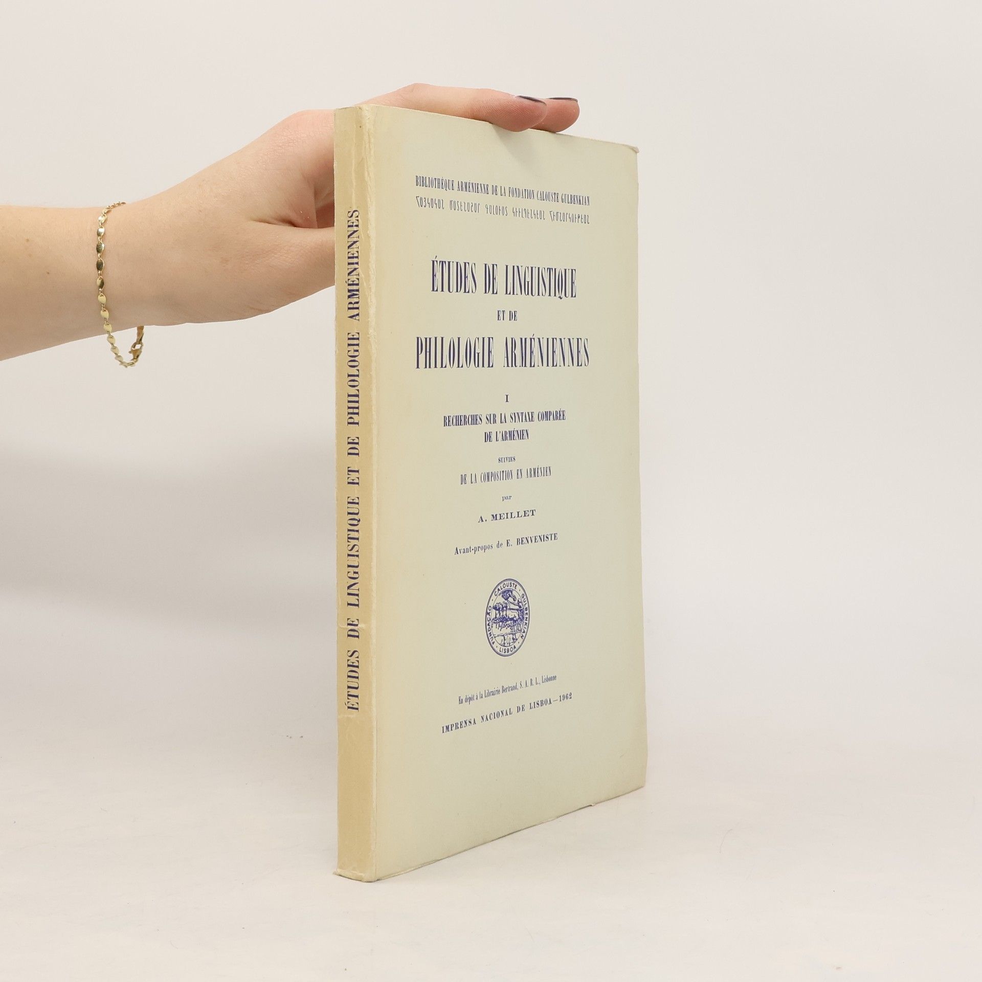 A. Meillet Études de linguistique et de philologie arméniennes