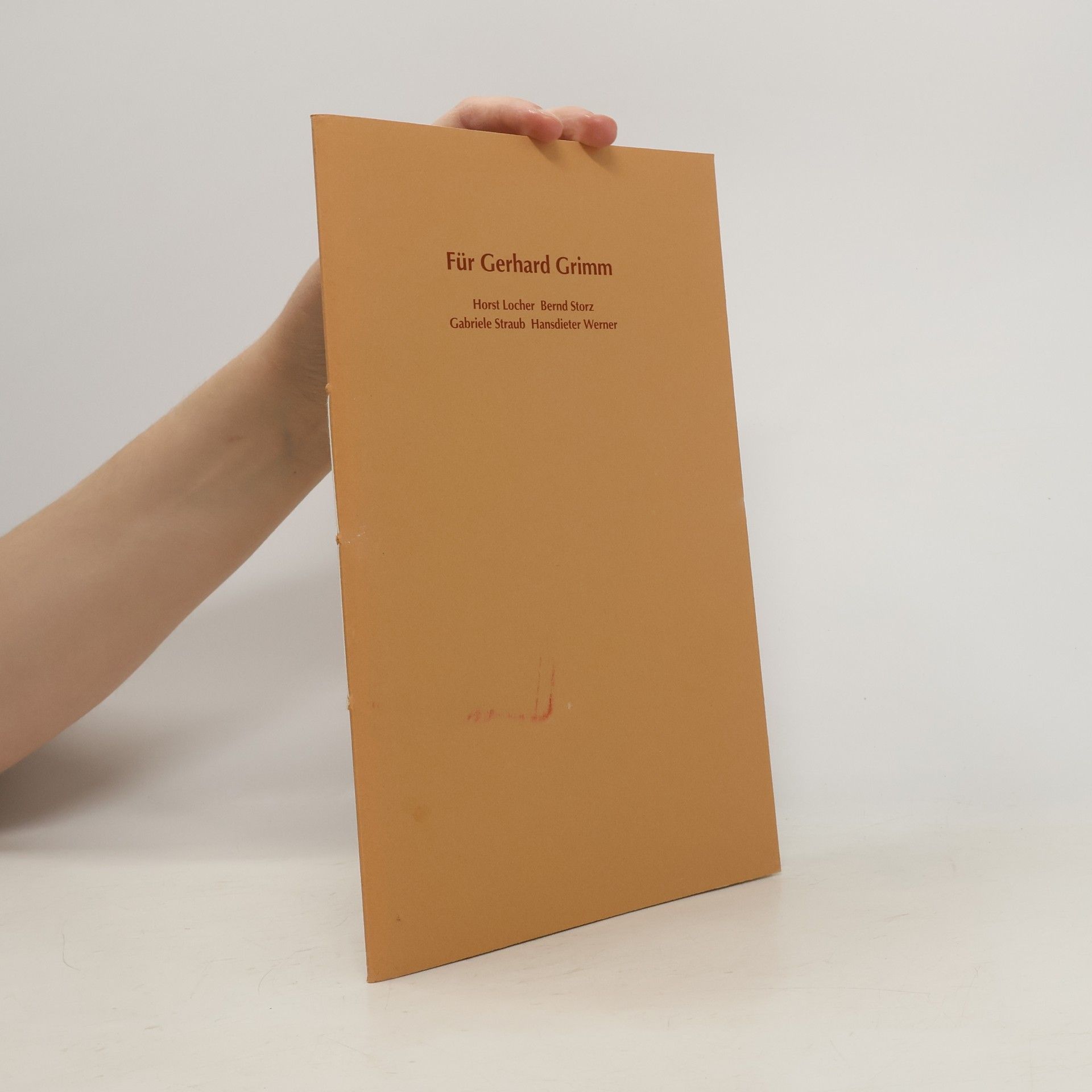 Collectif d'auteurs Für Gerhard Grimm