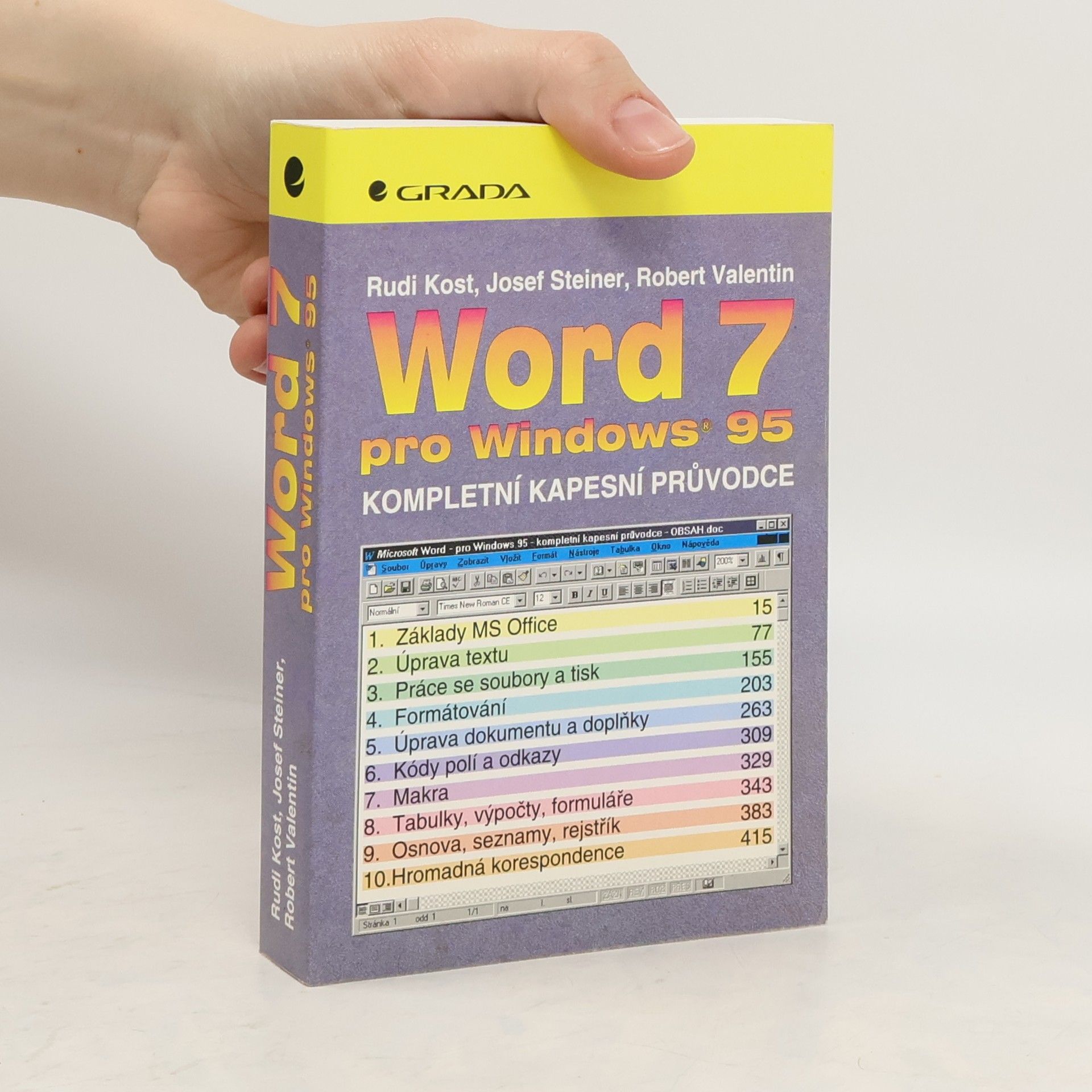 Rudi Kost Word 7 pro Windows 95. kompletní kapesní průvodce
