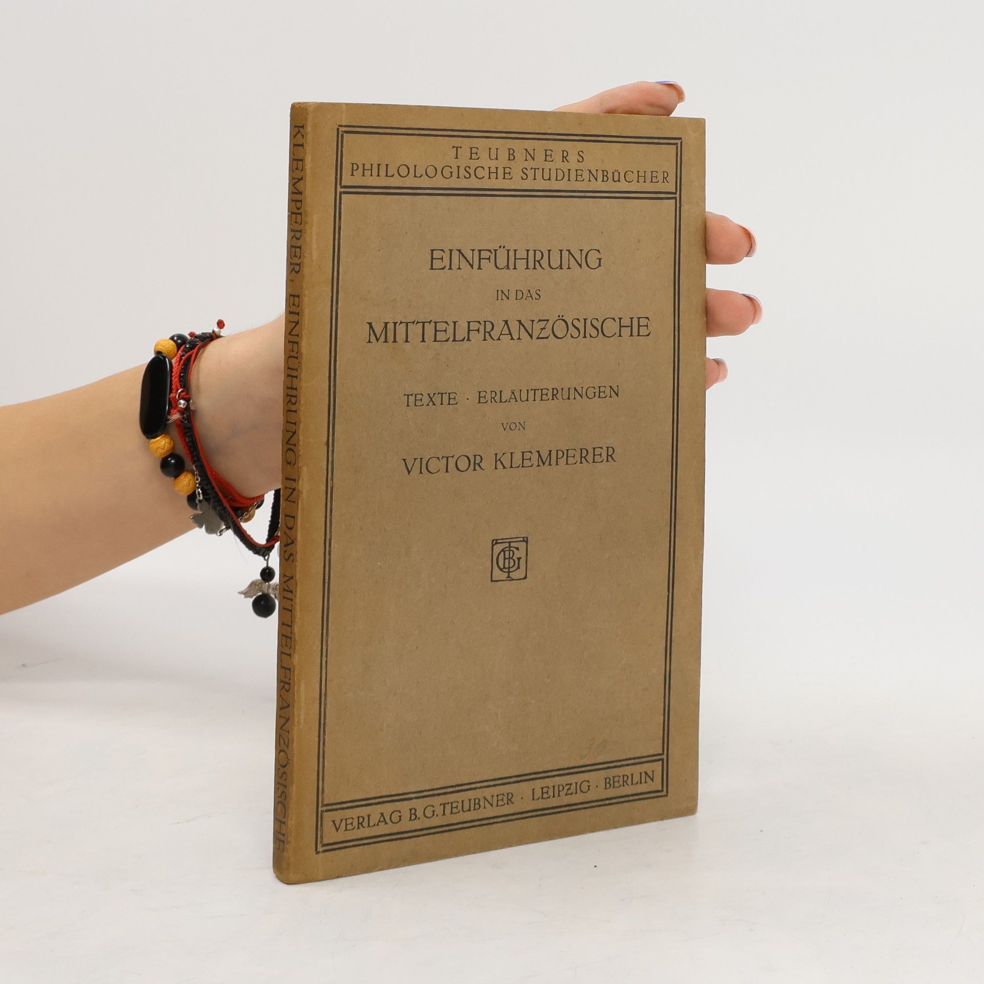 Victor Klemperer Einführung in das mittelfranzösische