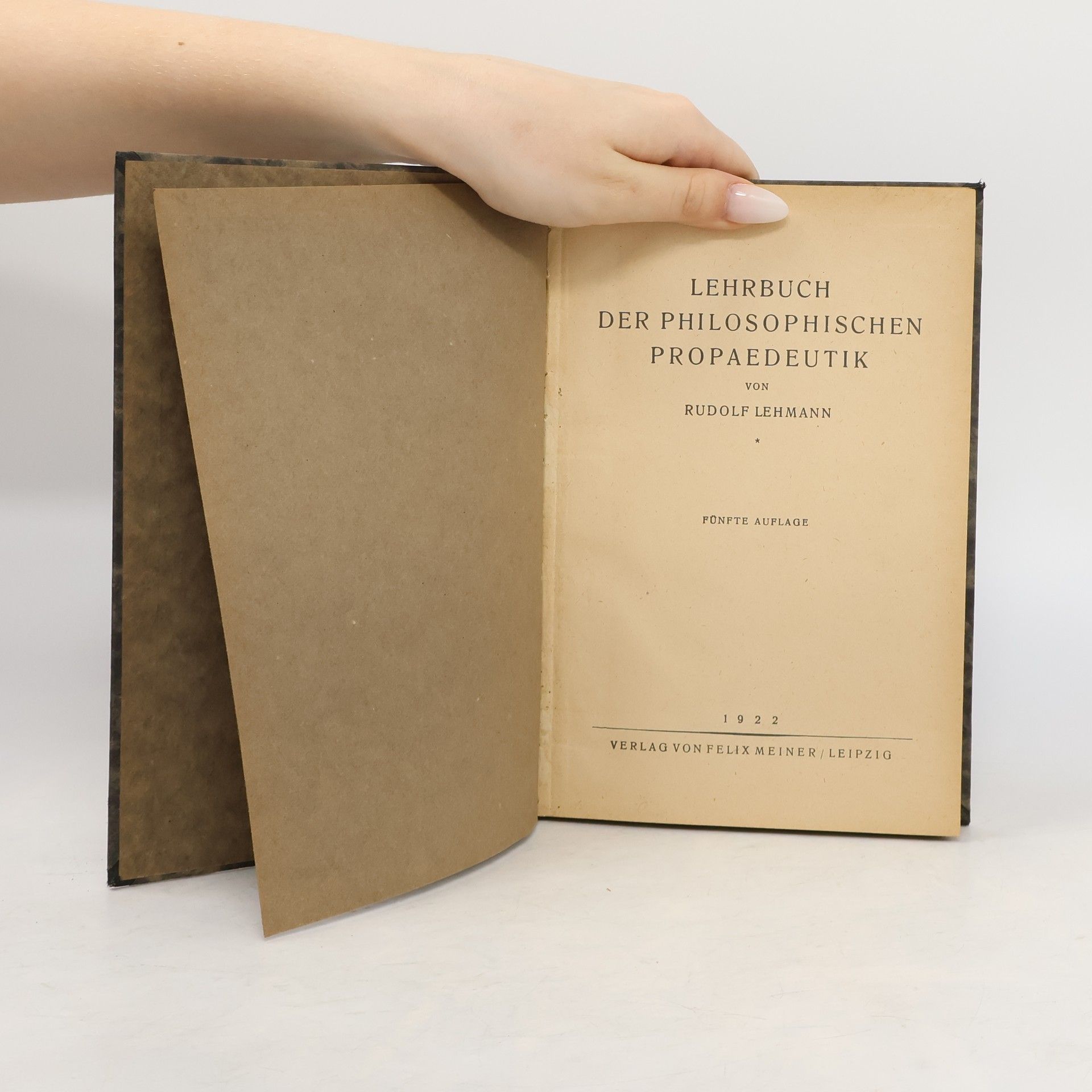 Rudolf Chambers Lehmann Lehrbuch der philosophischen Propaedeutik