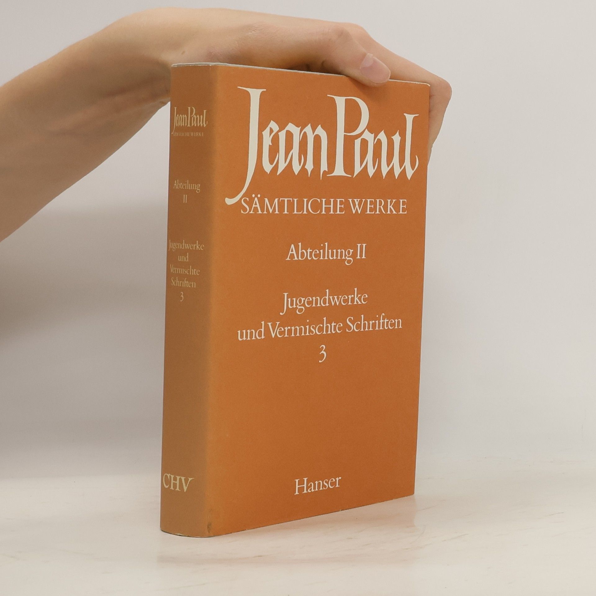 Jean Paul Sämtliche Werke. Abteilung II