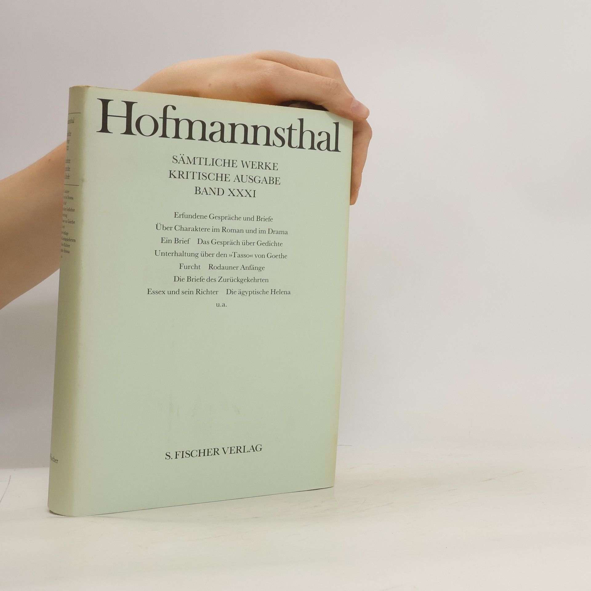 Hugo von Hofmannsthal Sämtliche Werke. XXXI, Erfundene Gespräche und Briefe