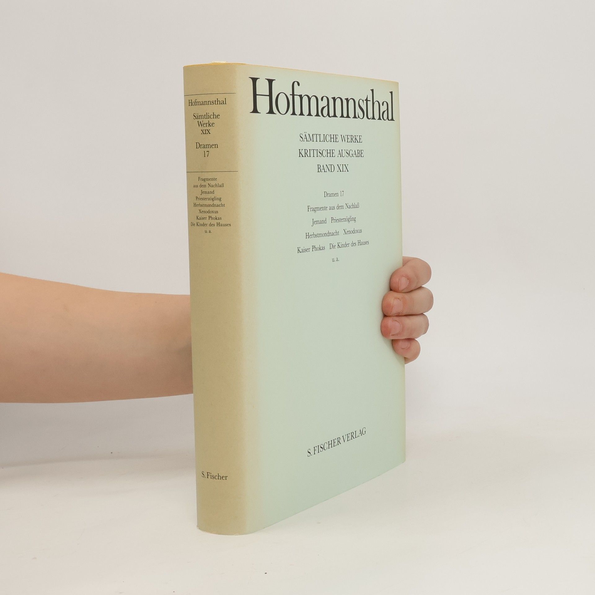 Hugo von Hofmannsthal Sämtliche Werke. XIX, Dramen 17