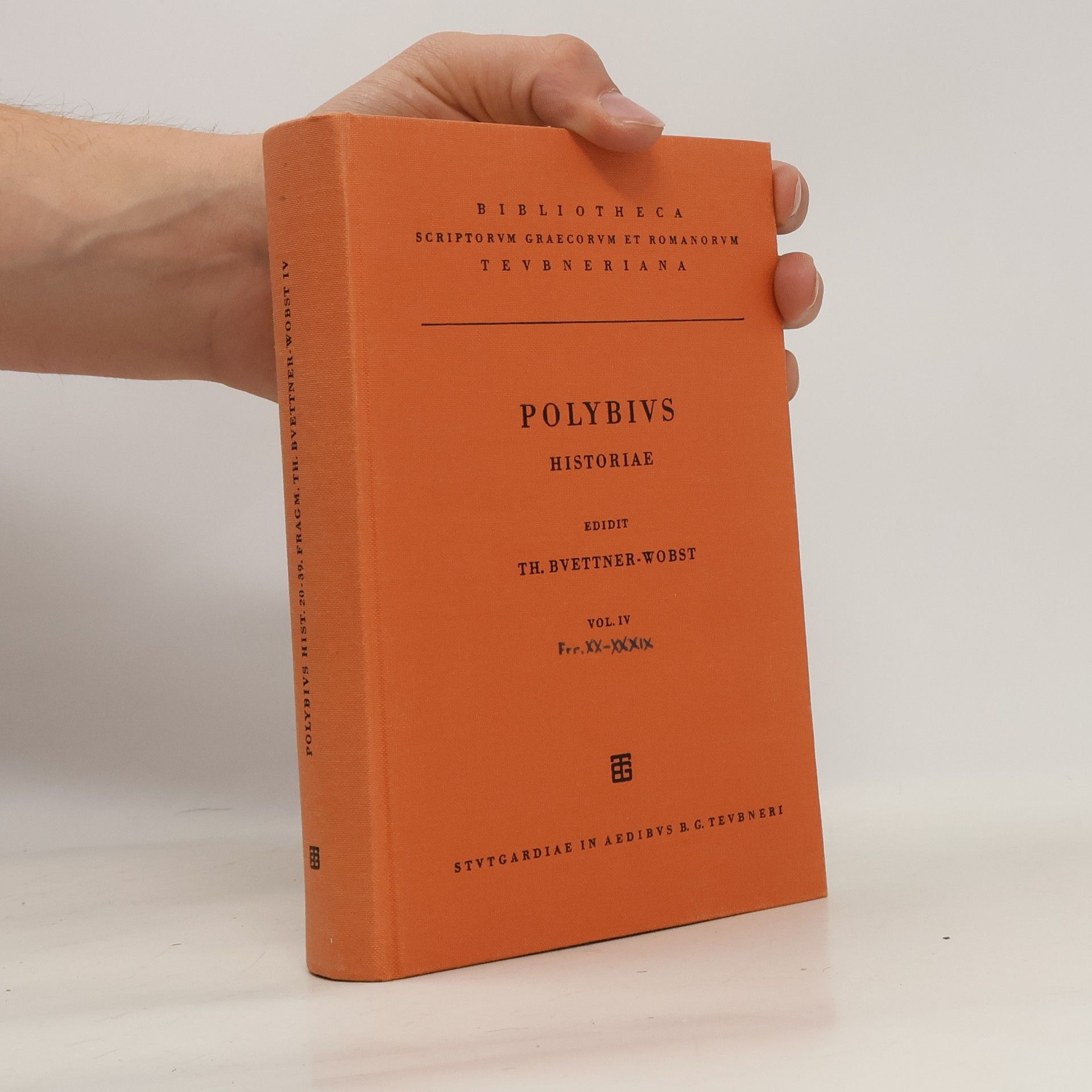 Various authors Polybivs Historiae. Vol IV.