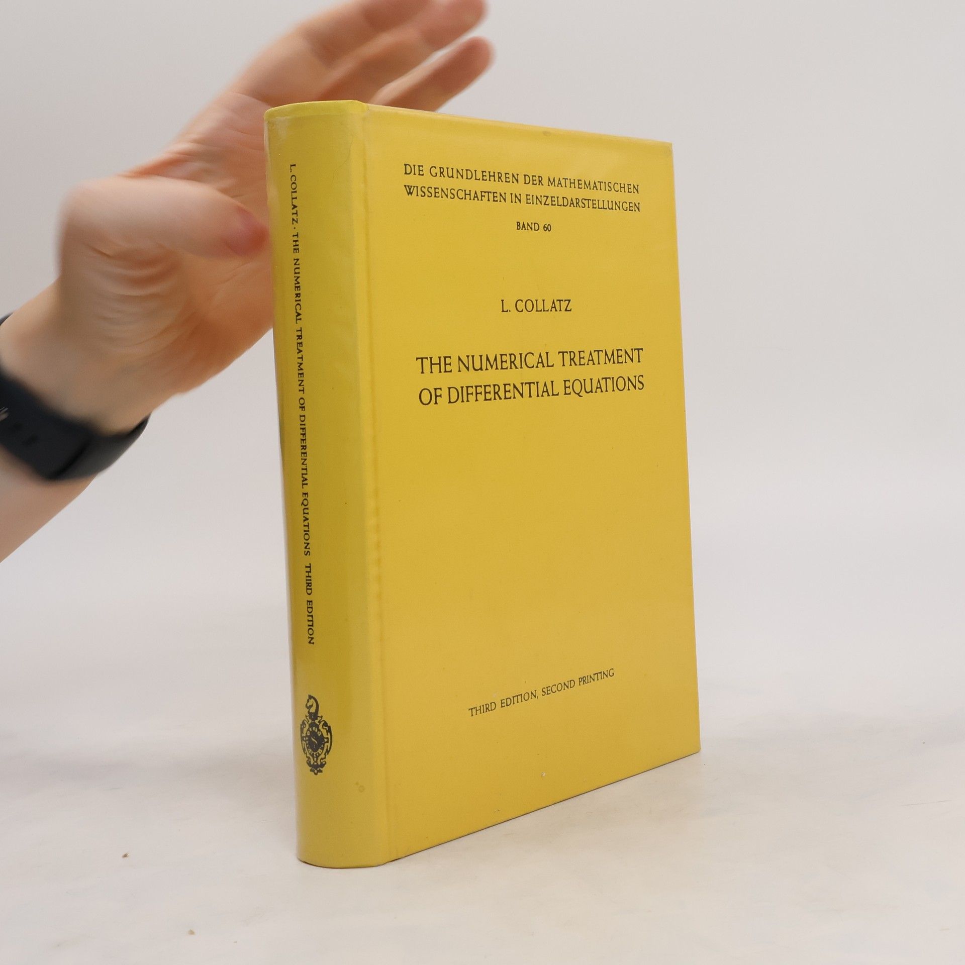 Lothar Collatz The Numerical Treatment of Differential Equations