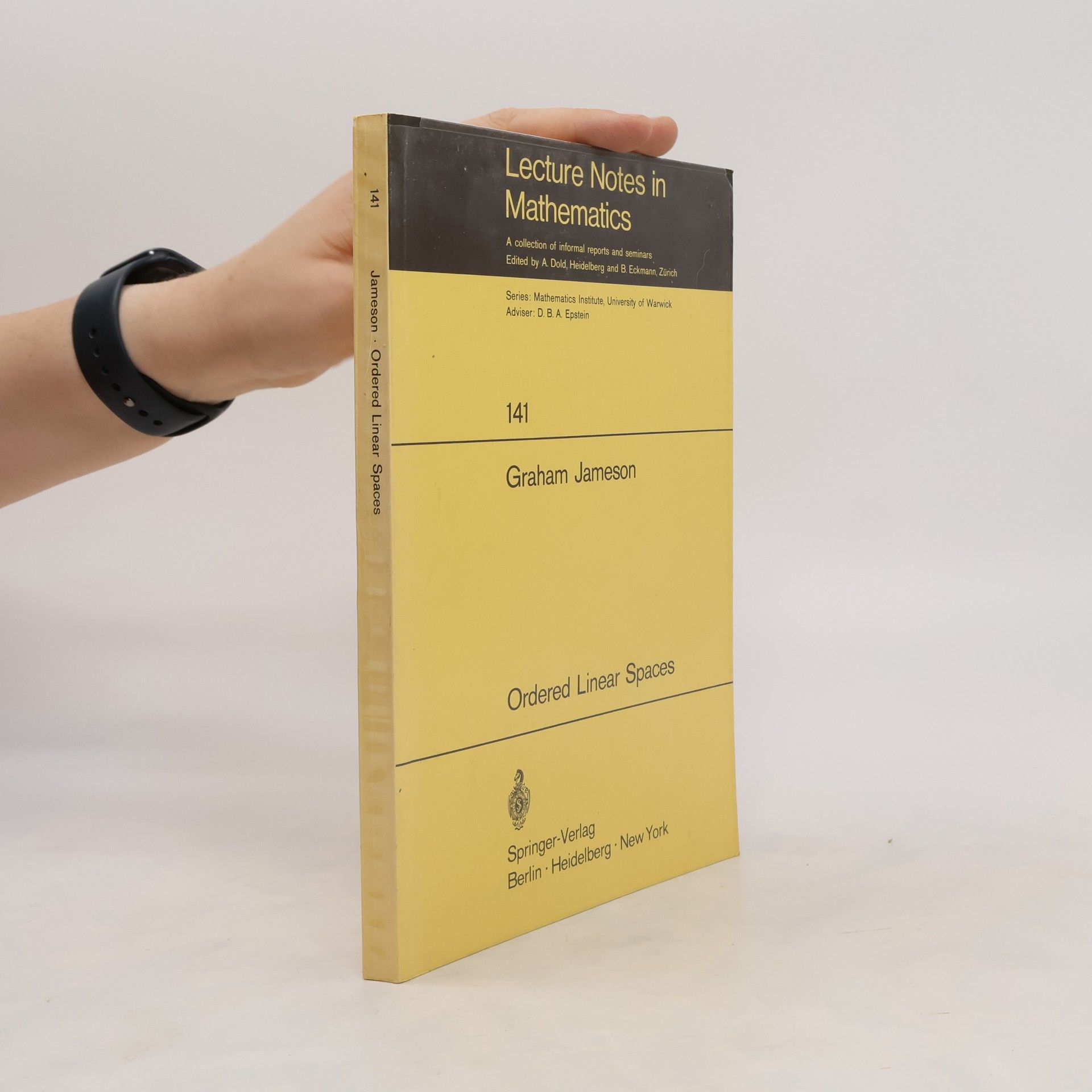 Graham Jameson Ordered Linear Spaces