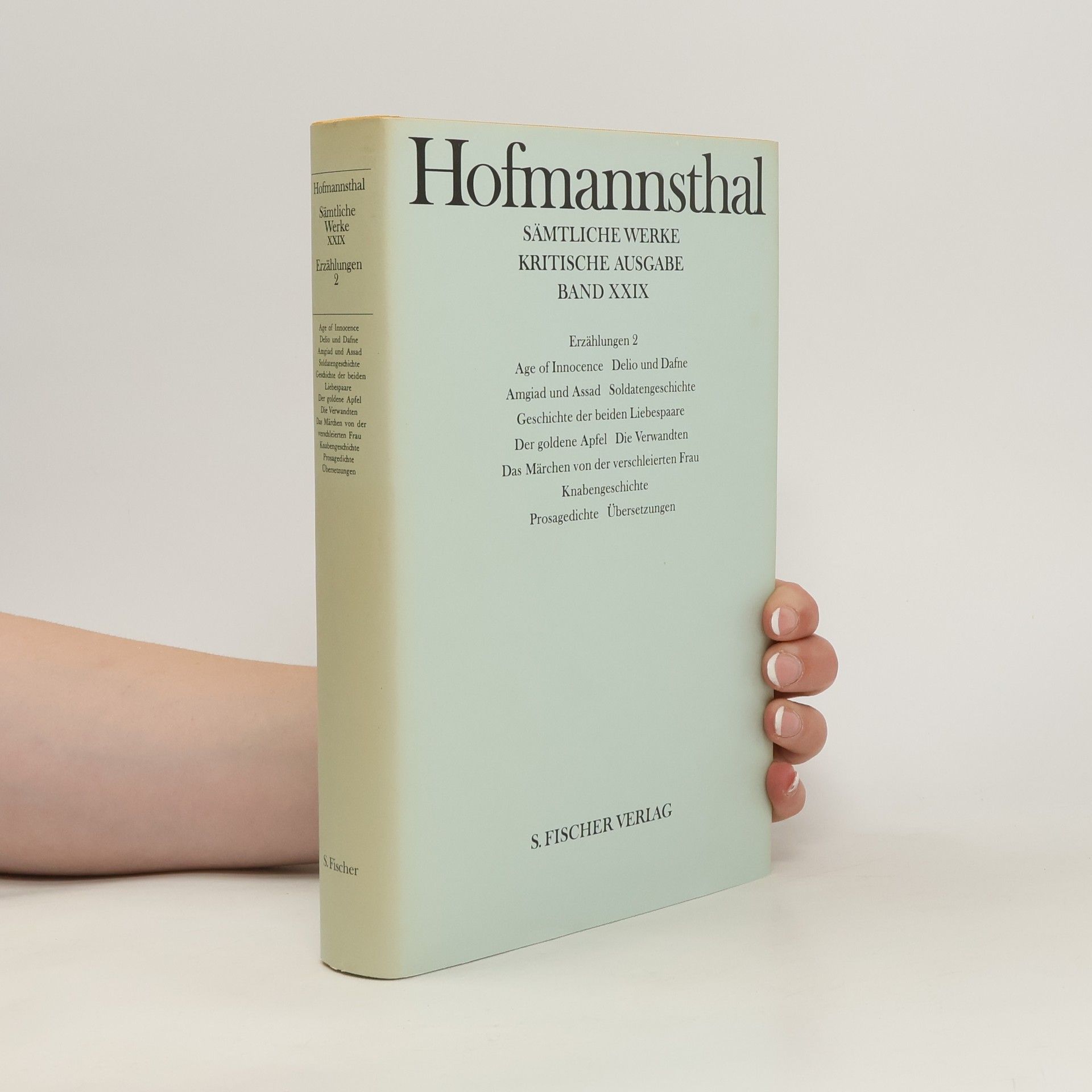 Hugo von Hofmannsthal Erzählungen 2. Aus dem Nachlaß Age of Innocence - Amgiad und Assad - Knabengeschichte