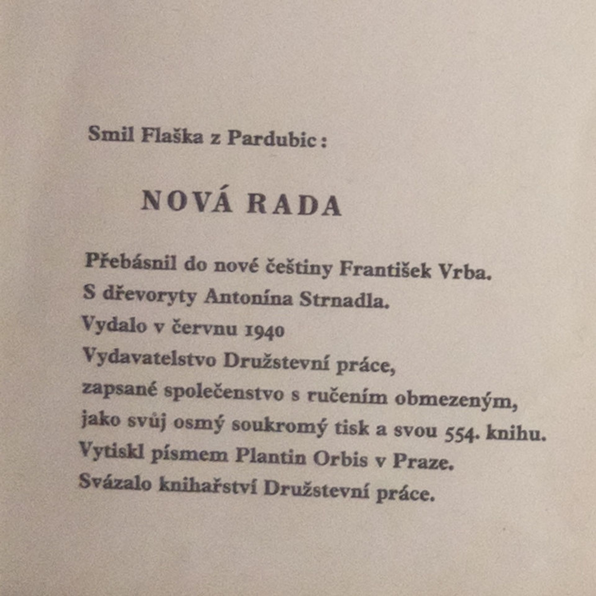 Smil Flaška z. Pardubic Nová rada