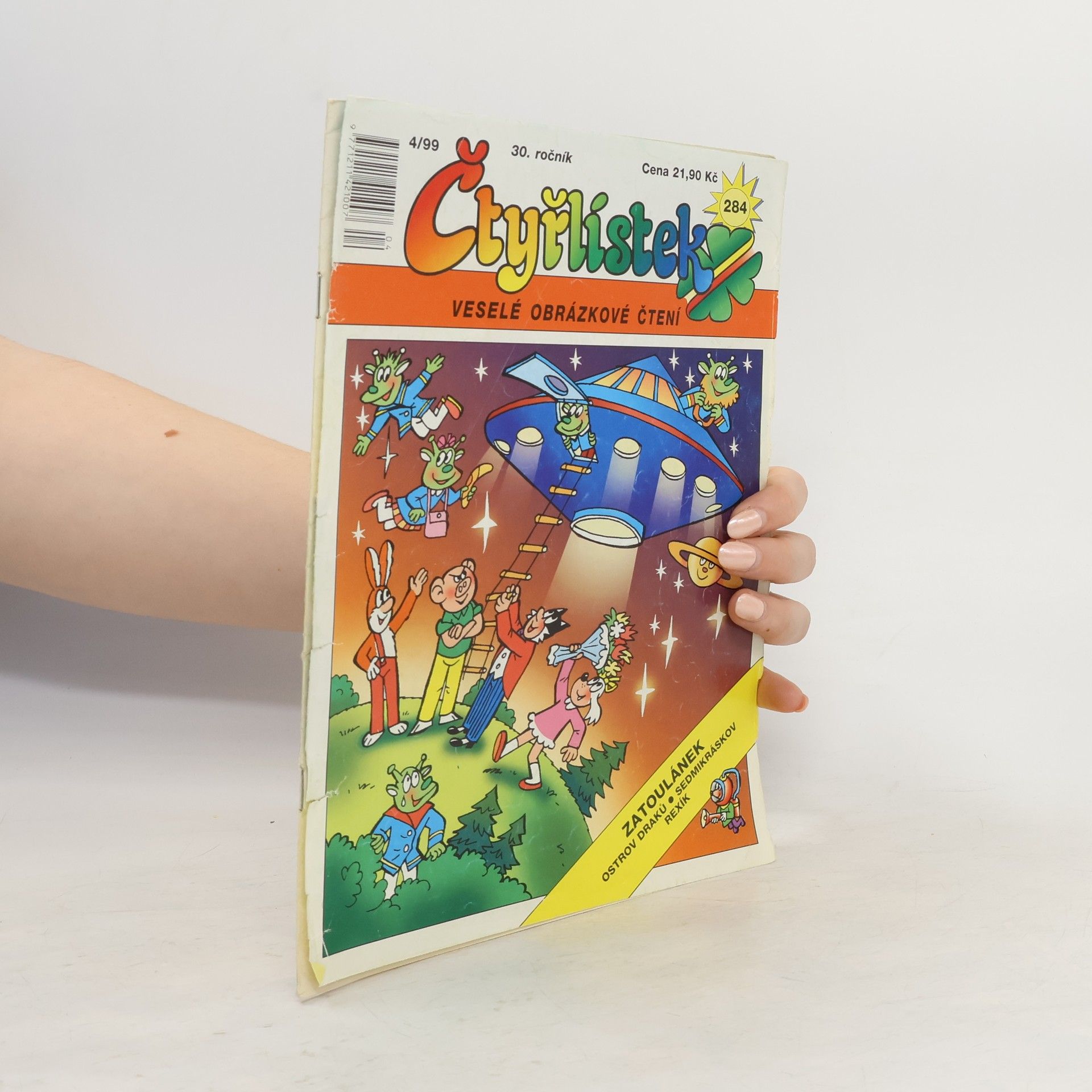 Kolektiv autorů Čtyřlístek 4/99. Zatoulánek. Ostrov draků. Sedmikráskov. Rexík