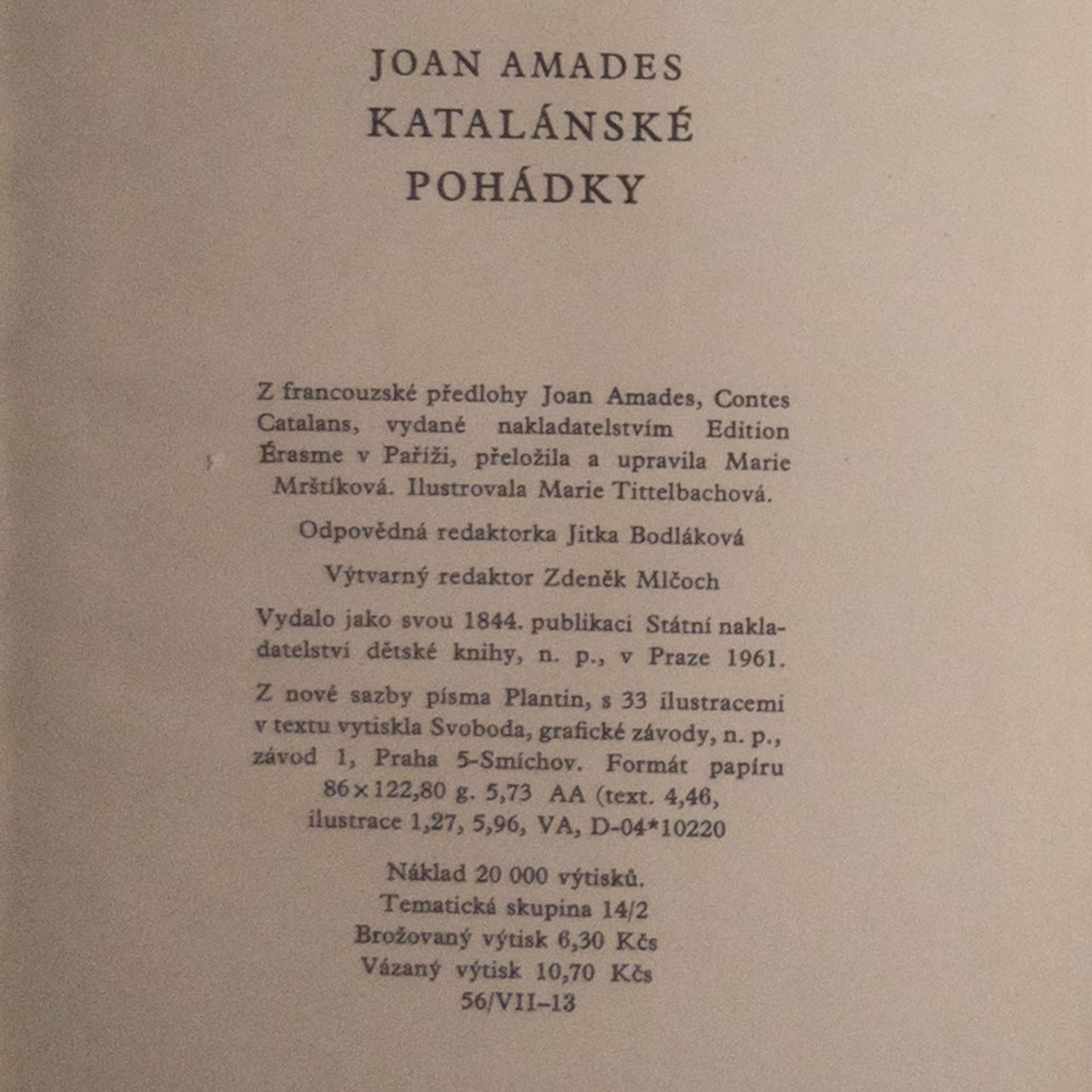 Joan Amades Katalánské pohádky