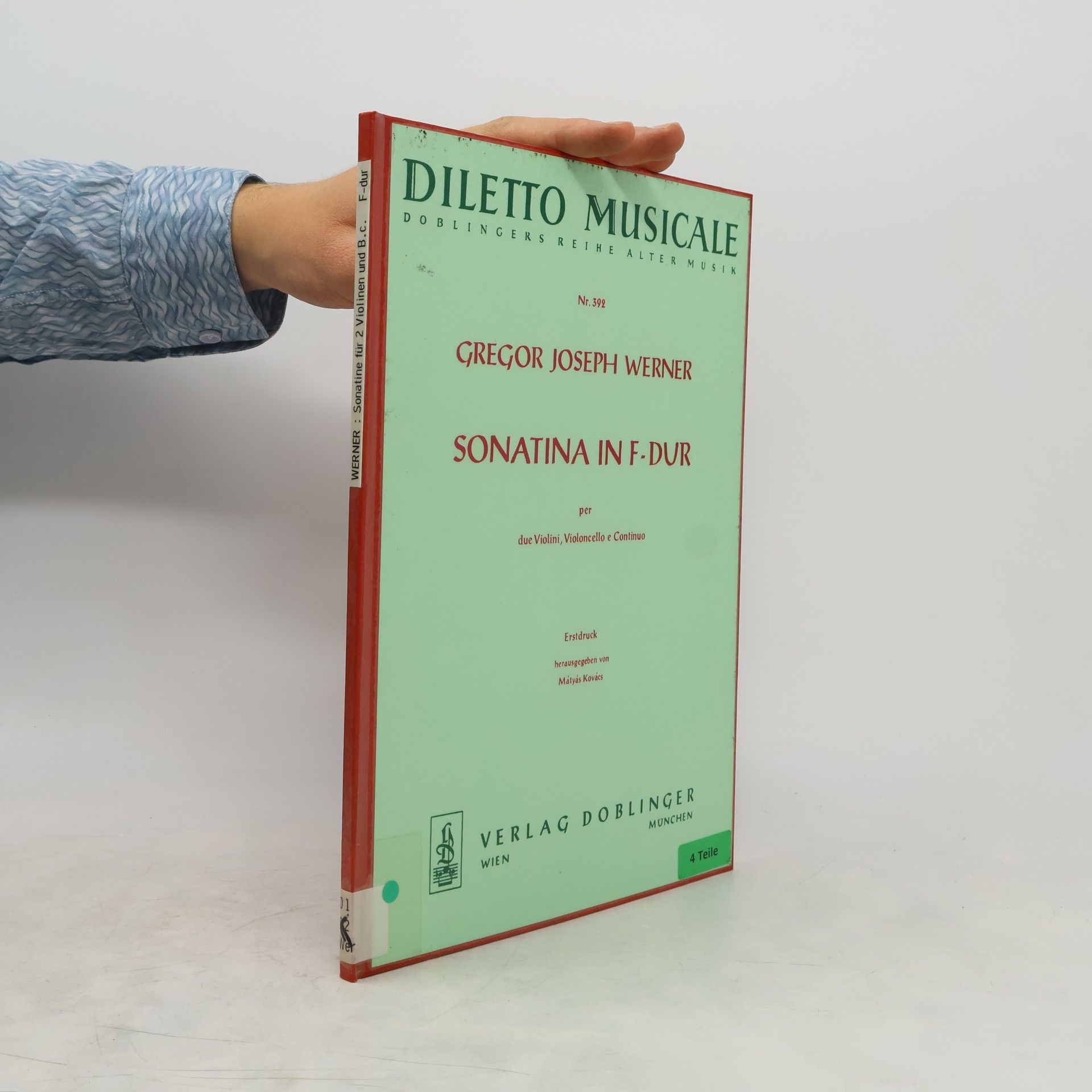 Gregor Joseph Werner  Diletto musicale. Nr. 392. Sonatina in F-Dur