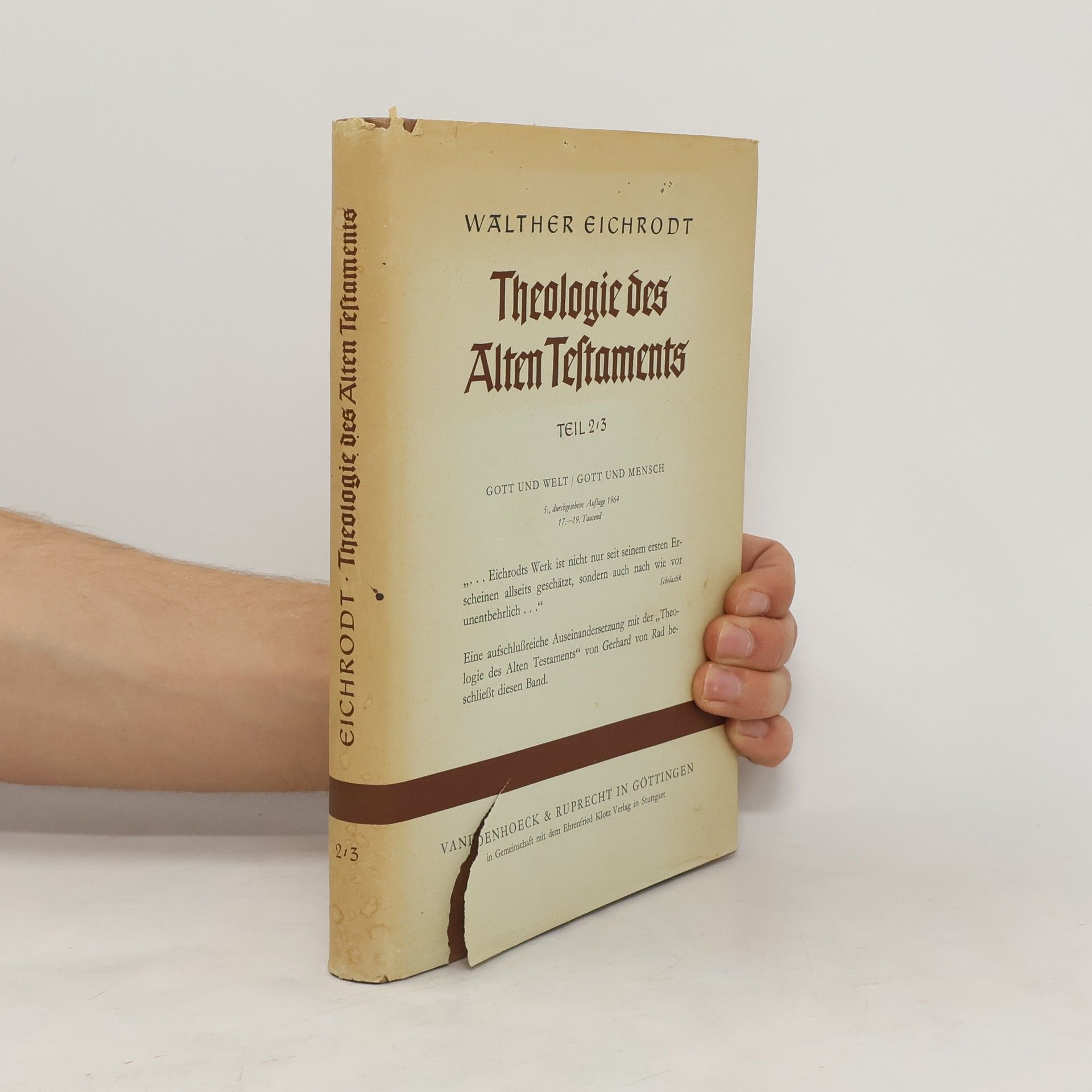 Walther Eichrodt Theologie des Alten Testaments 2-3
