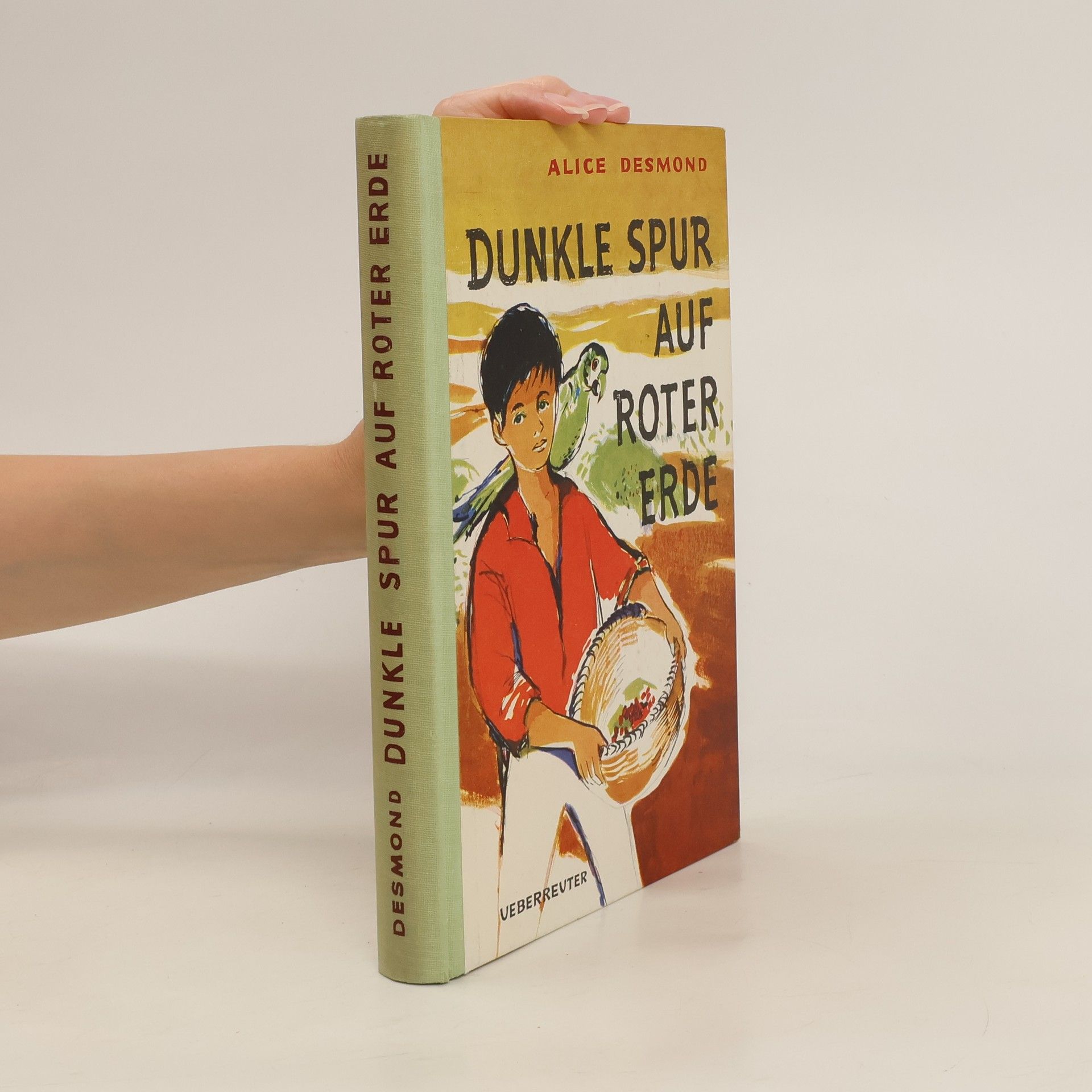 Dunkle spur auf roter erde