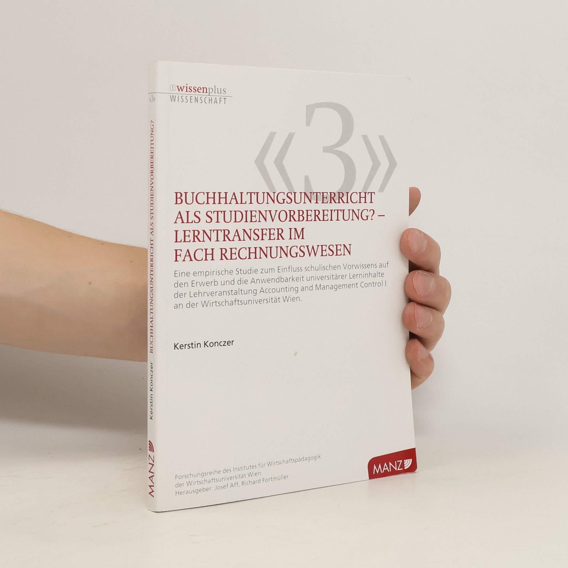 Kerstin Konczer Buchhaltungsunterricht als Studienvorbereitung?