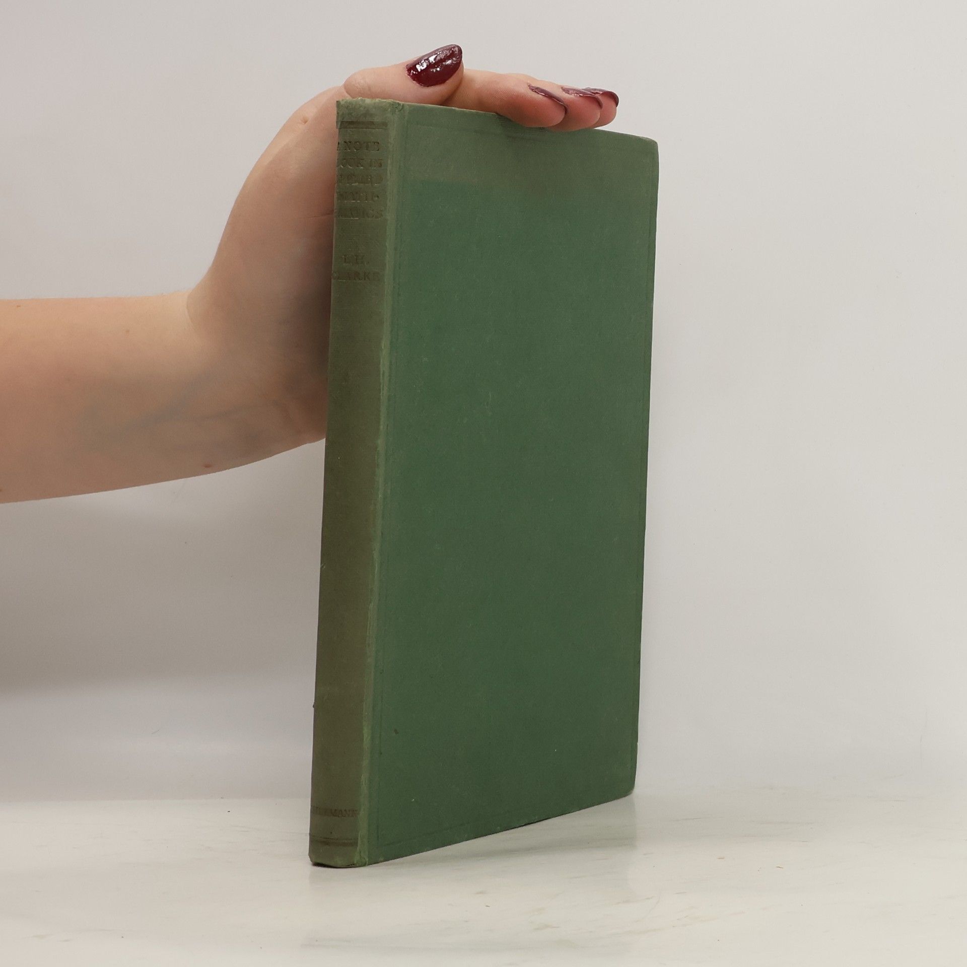 Leonard Harwood Clarke A Note Book in Applied Mathematics