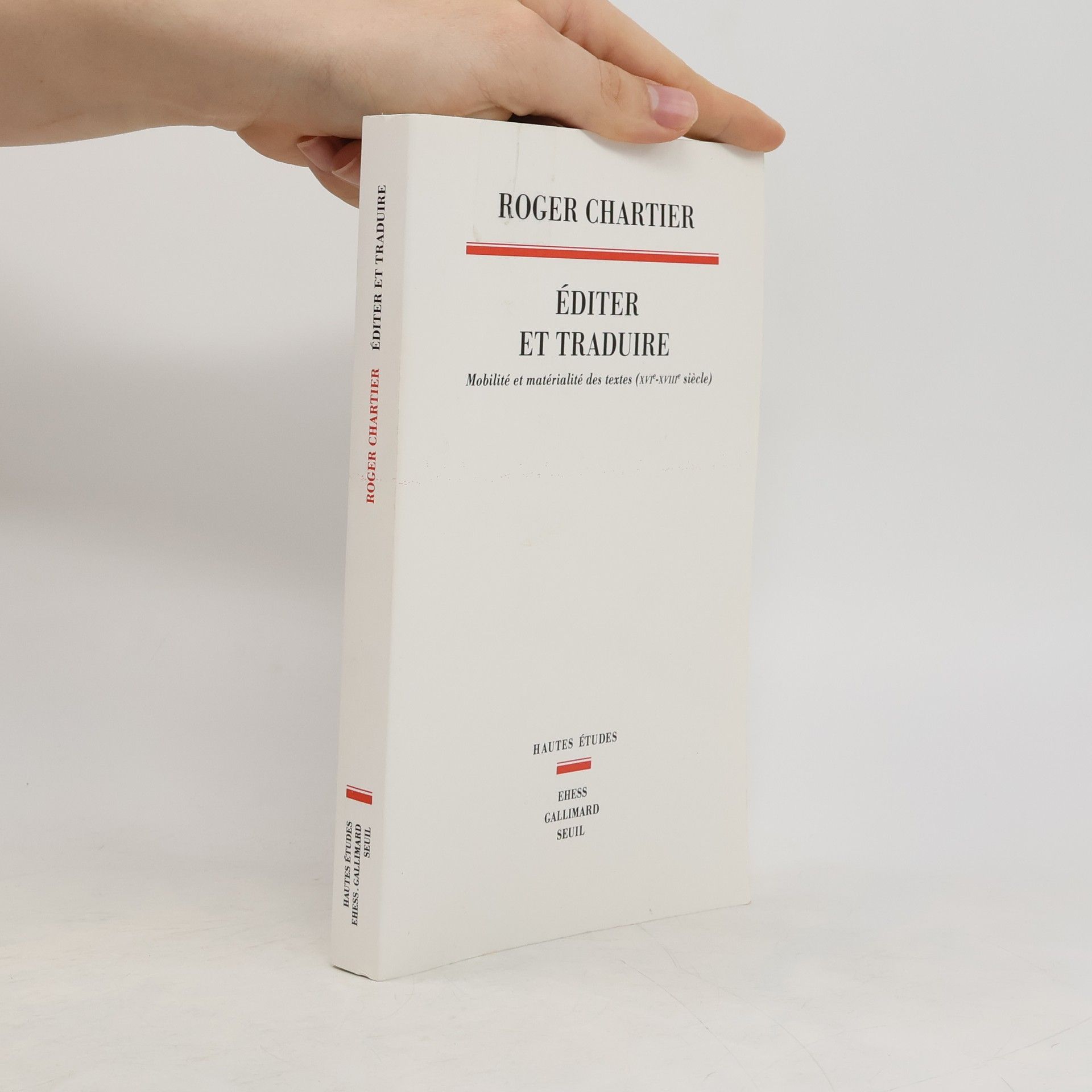Roger Chartier Editer et traduire