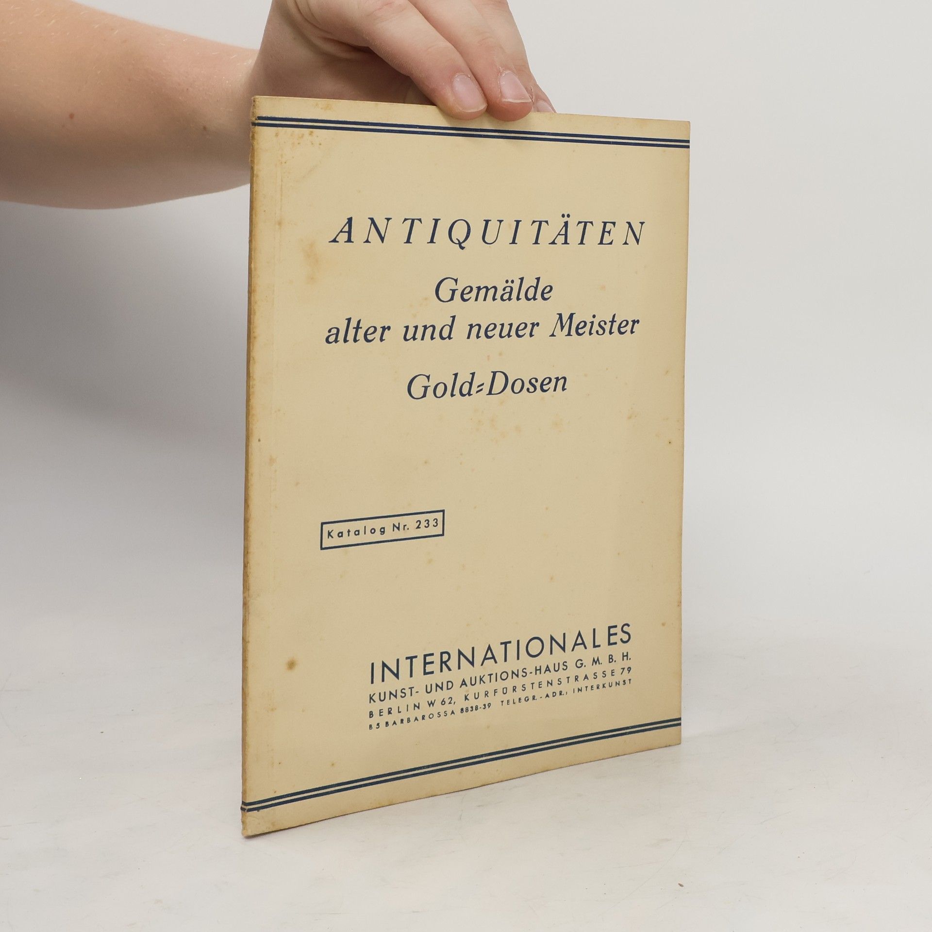 AA.VV. Antiquitäten. Gemälde alter und neuer Meister Gold-Dosen