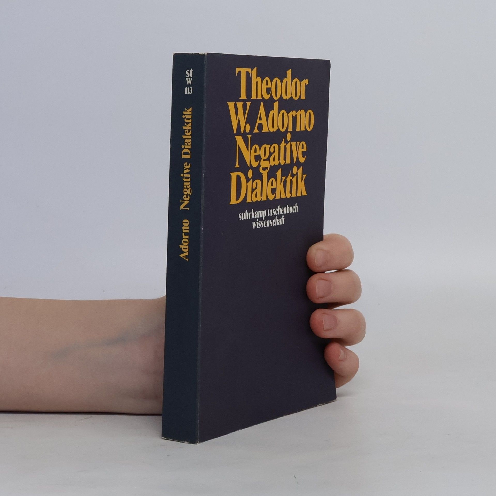 Theodor Wiesengrund Adorno Negative Dialektik