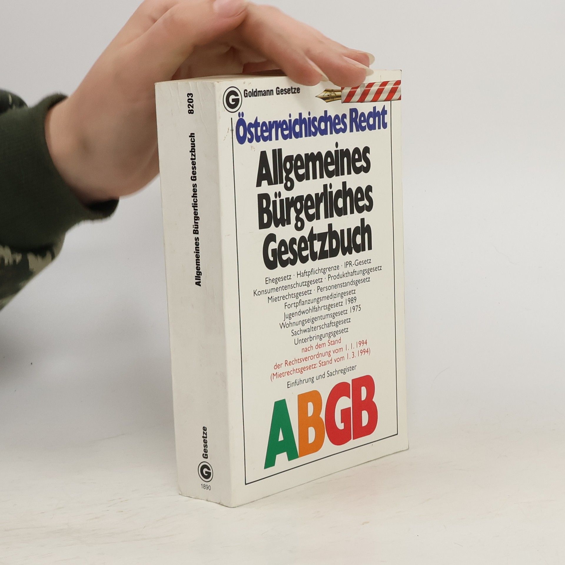 Herbert Spehar Allgemeines Bürgerliches Gesetzbuch ABGB