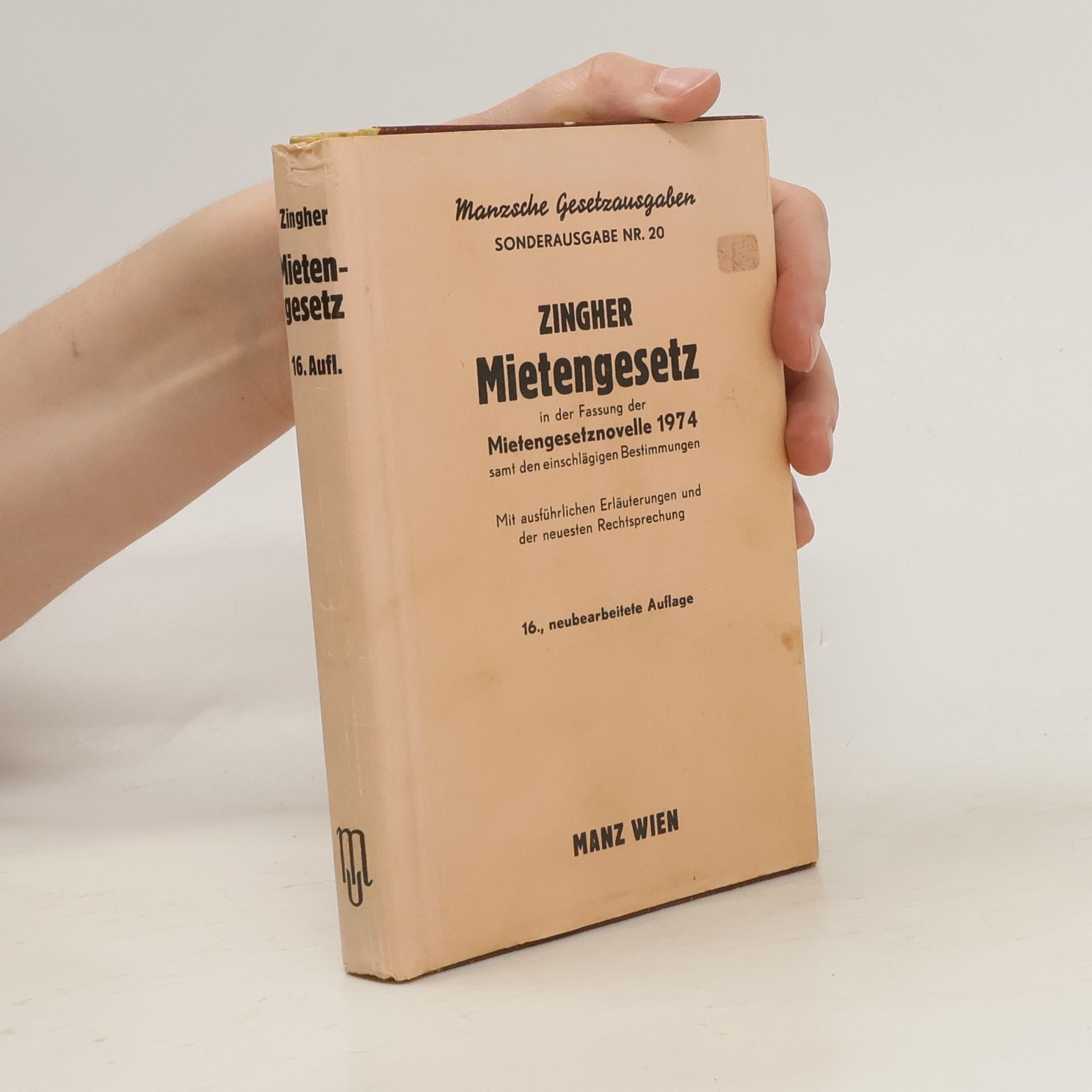 Karl Zingher Das Mietengesetz