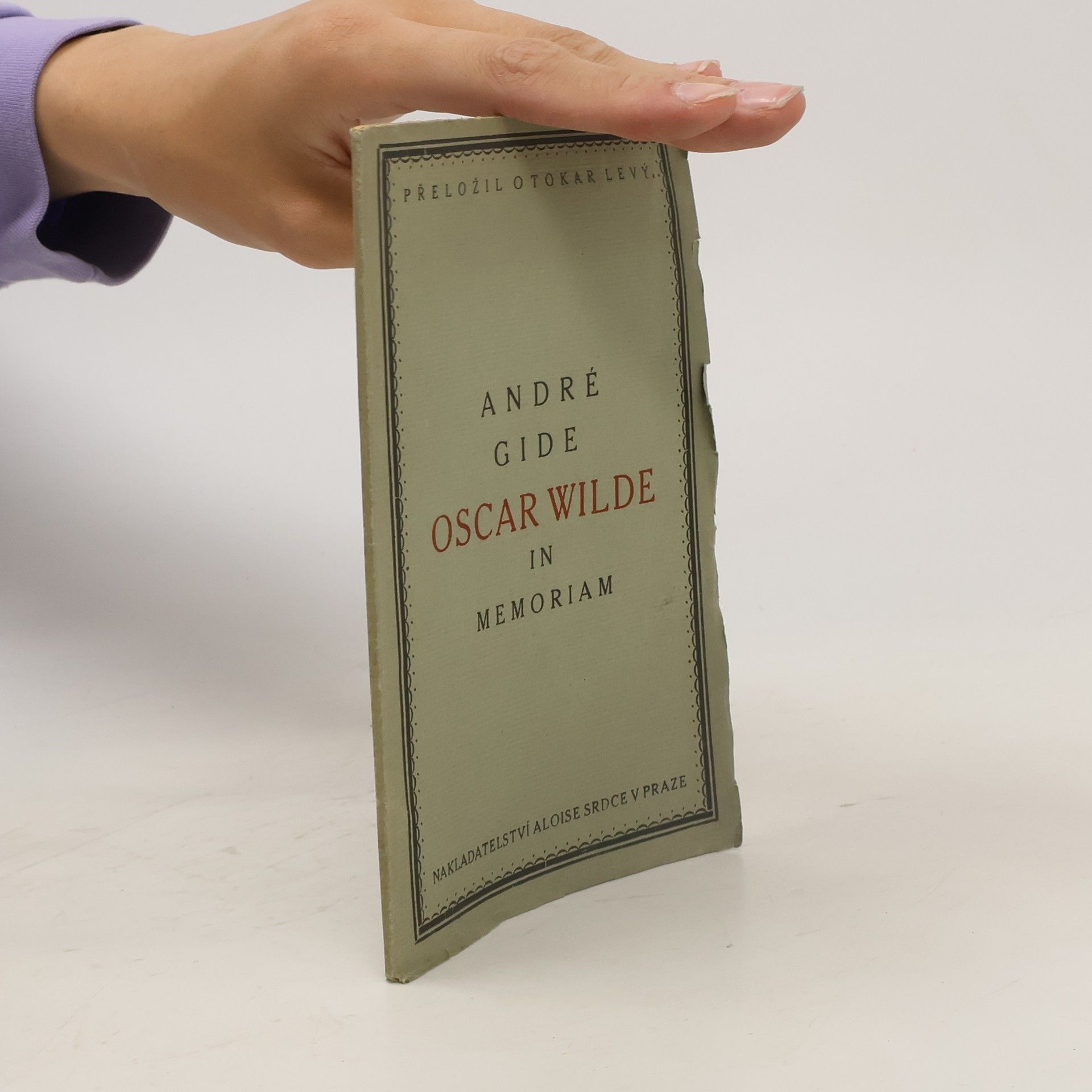André Gide Oscar Wilde in memoriam