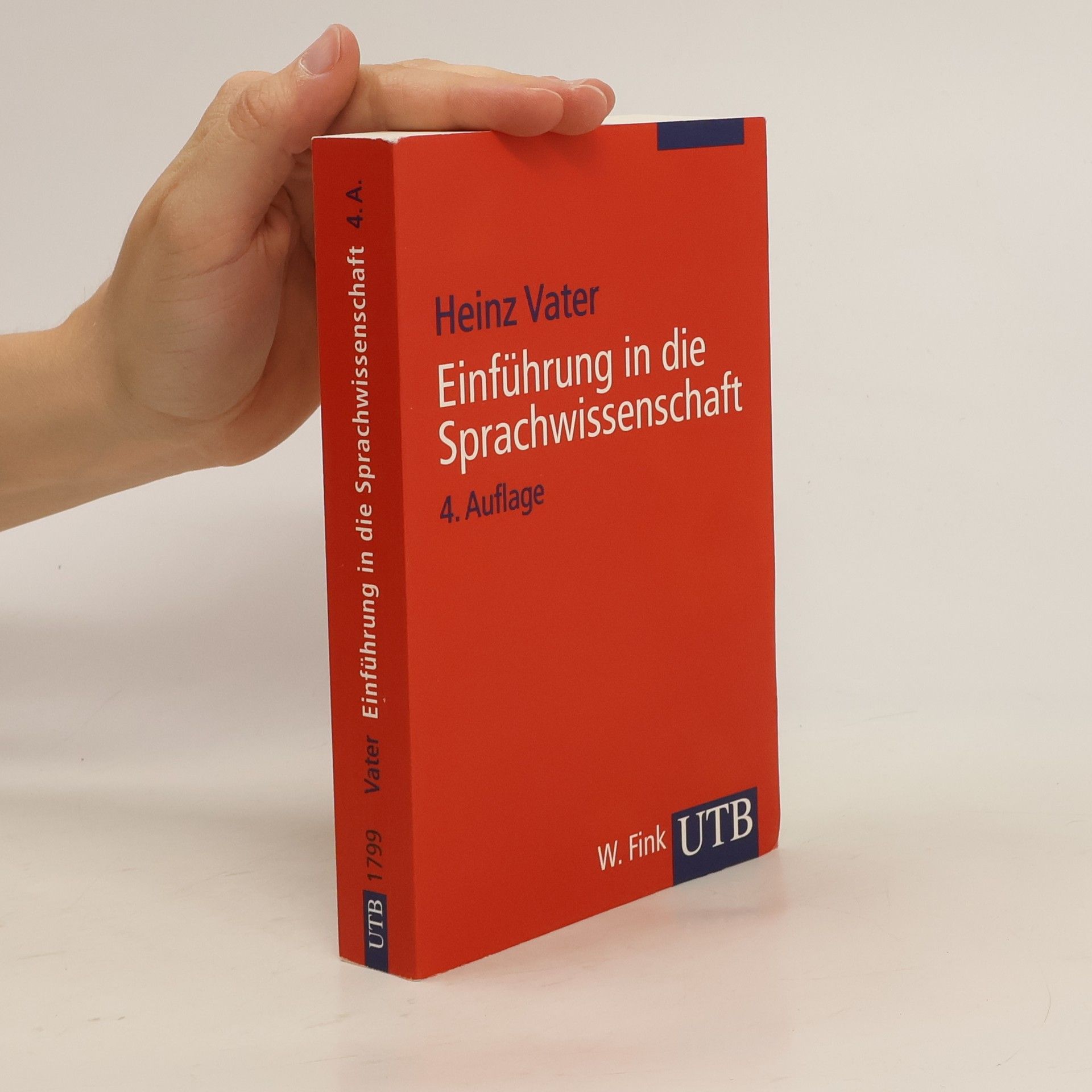 Heinz Vater Einführung in die Sprachwissenschaft