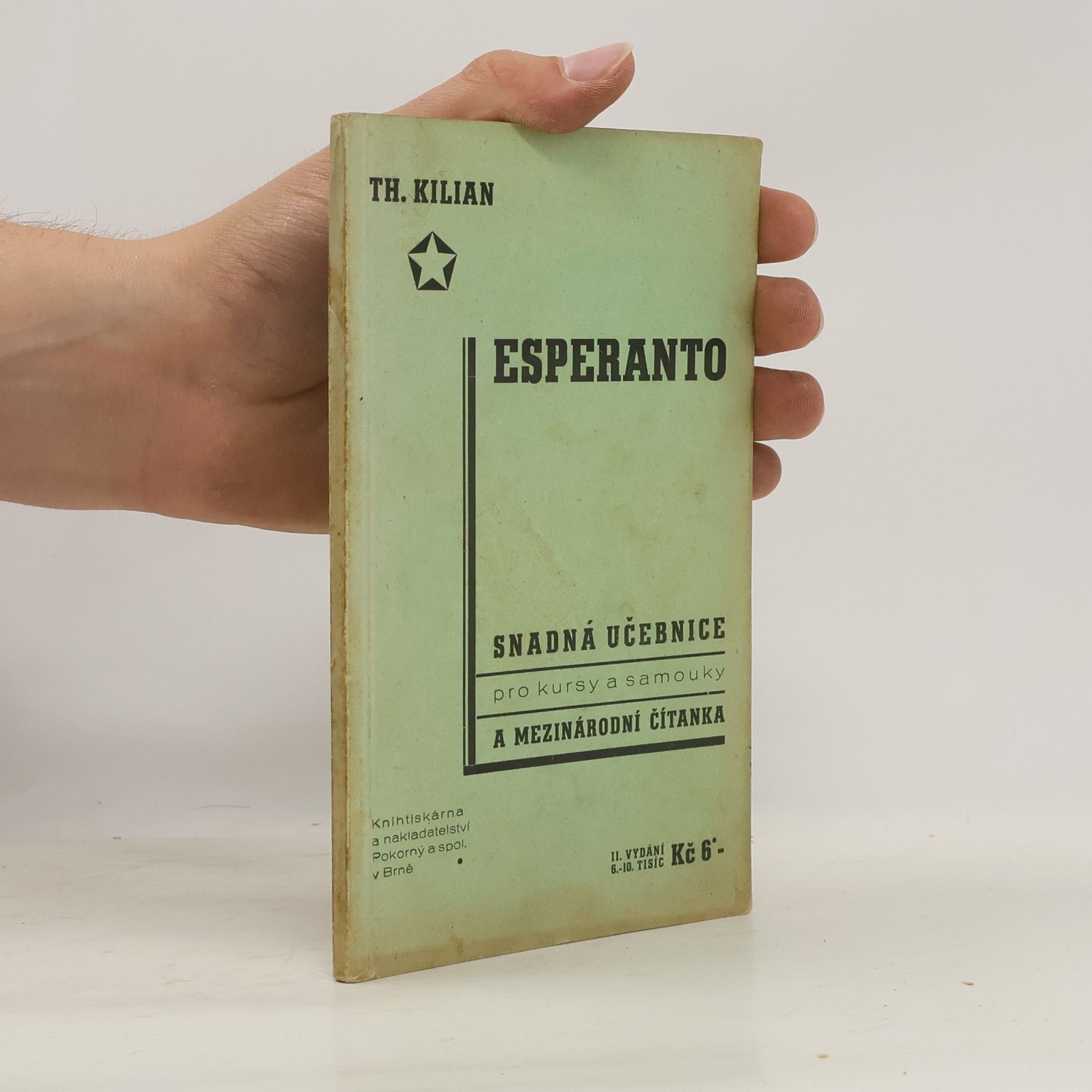 Kilian Theodor Esperanto. Snadná učebnice pro kursy i samouky