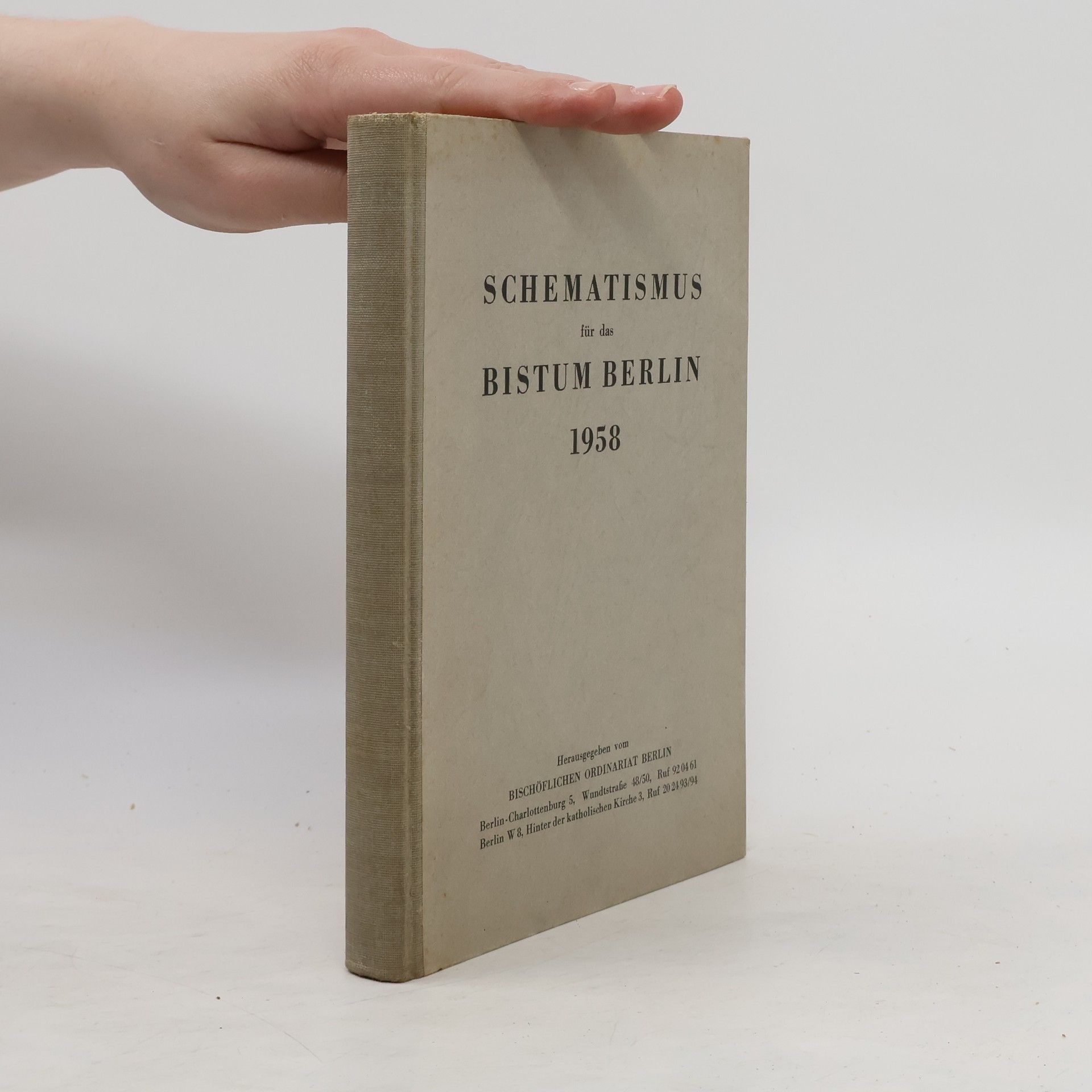 kolektiv Schematismus für das Bistum Berlin 1958
