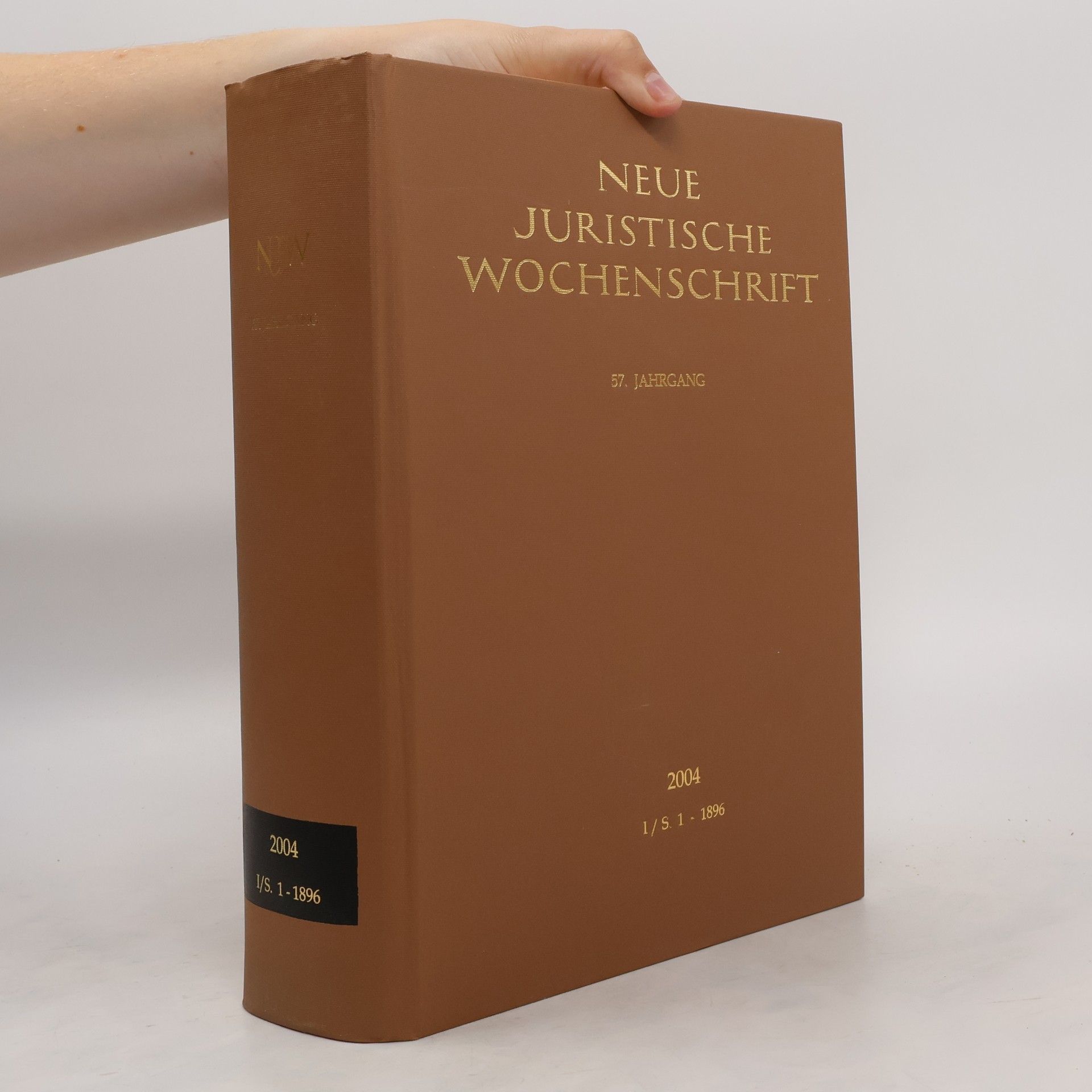 Autorenkollektiv Neue Juristische Wochenschrift 2004. I/S. 1-1896