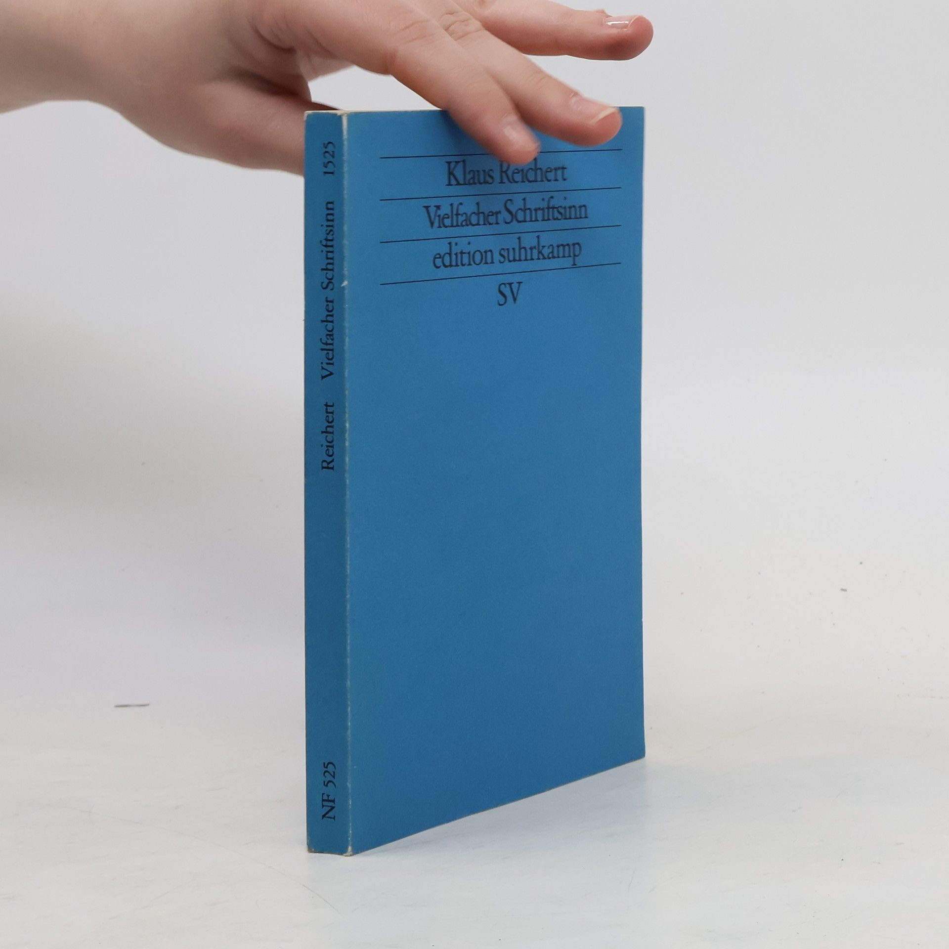 Klaus Reichert Vielfacher Schriftsinn
