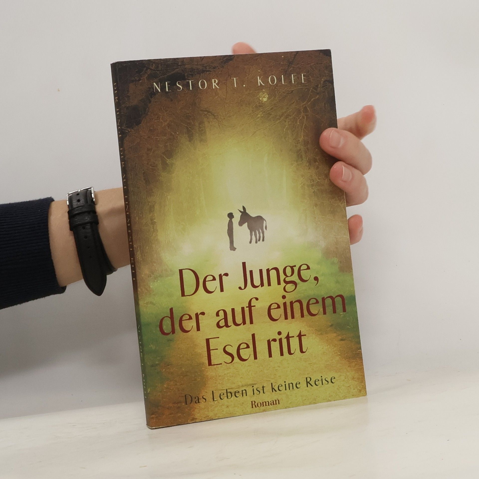 Nestor T. Kolee Junge, der Auf Einem Esel ritt