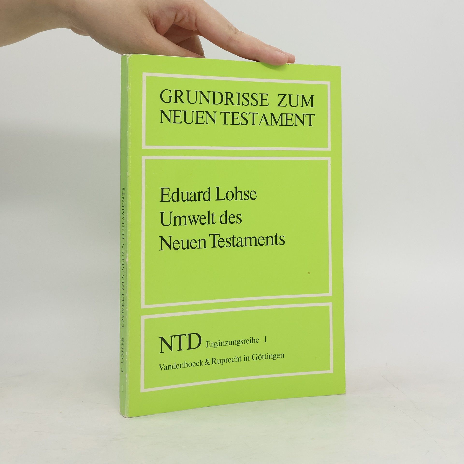 Eduard Lohse Umwelt des Neuen Testaments 1