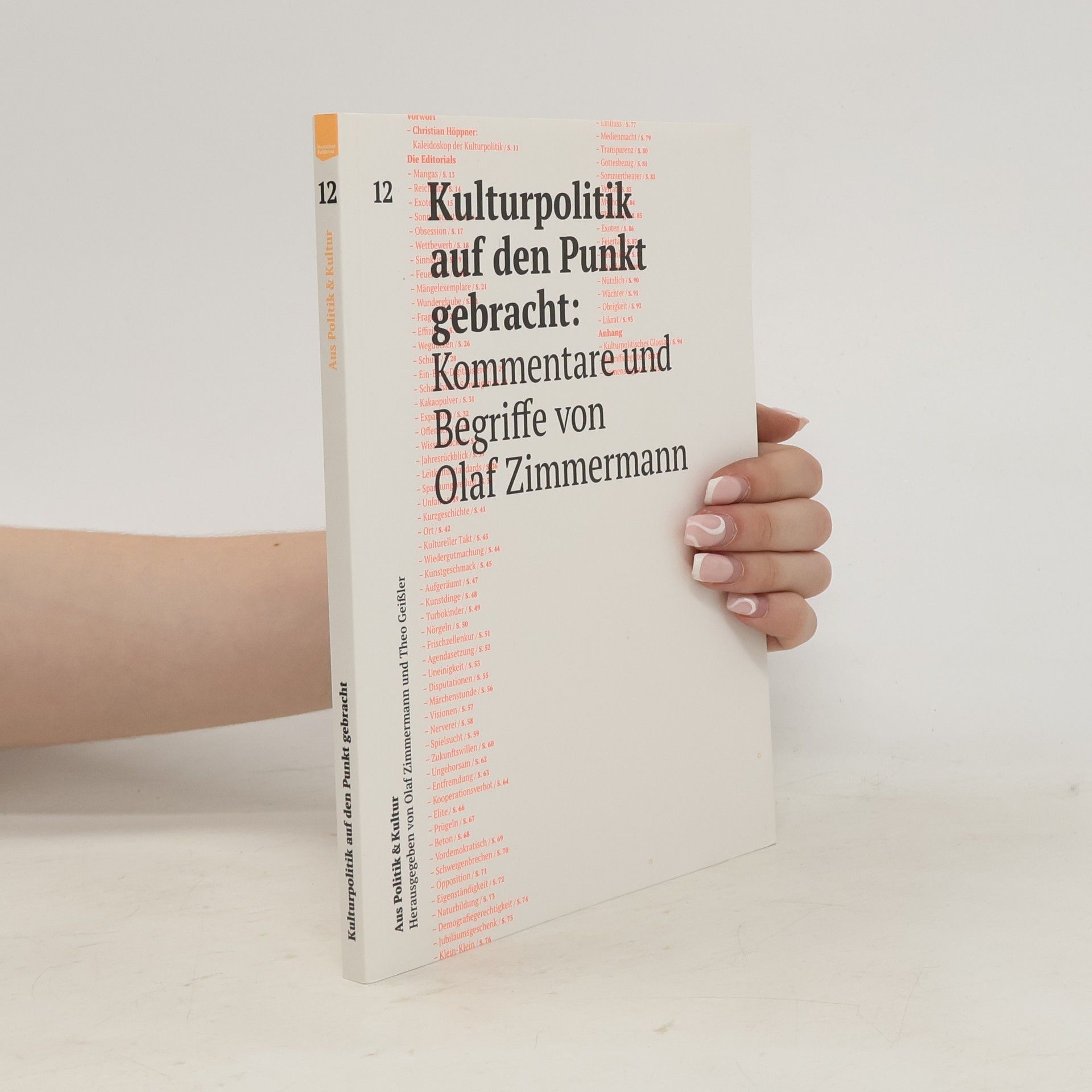 Olaf Zimmermann Kulturpolitik auf den Punkt gebracht
